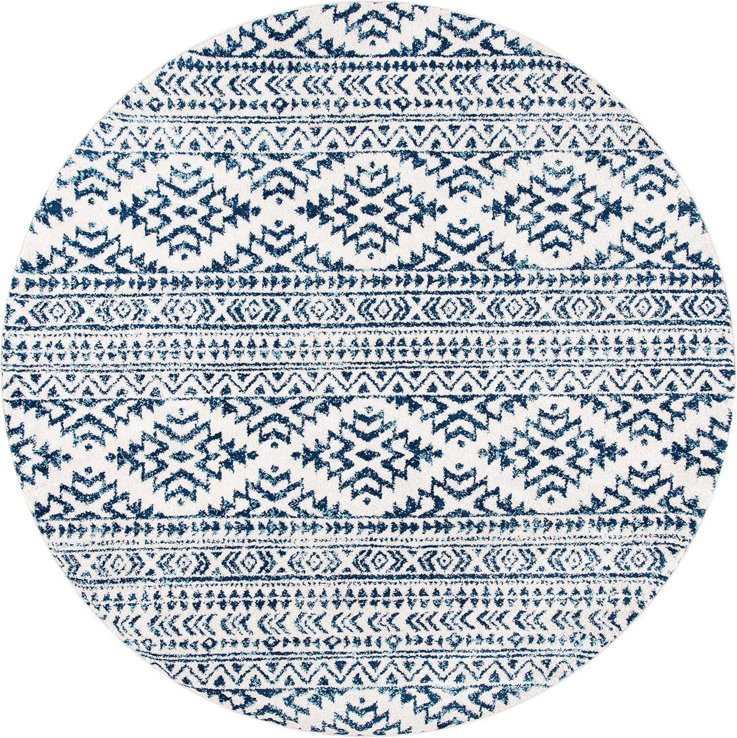 image:imageSAFAVIEH Area Rug 8x10 Tulum Collection Large Ivory amp Navy Moroccan Boho Tribal Design NonShedding amp Easy to Clean Ideal for Living Room Bedroom Dining Space TUL272DIvoryNavy