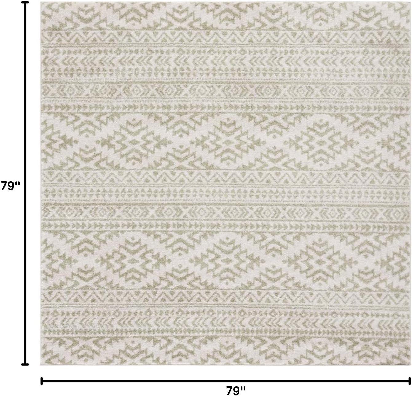 image:imageSAFAVIEH Area Rug 8x10 Tulum Collection Large Ivory amp Navy Moroccan Boho Tribal Design NonShedding amp Easy to Clean Ideal for Living Room Bedroom Dining Space TUL272DIvorySage