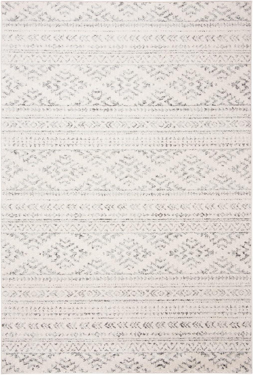 image:imageSAFAVIEH Area Rug 8x10 Tulum Collection Large Ivory amp Navy Moroccan Boho Tribal Design NonShedding amp Easy to Clean Ideal for Living Room Bedroom Dining Space TUL272DIvoryGrey