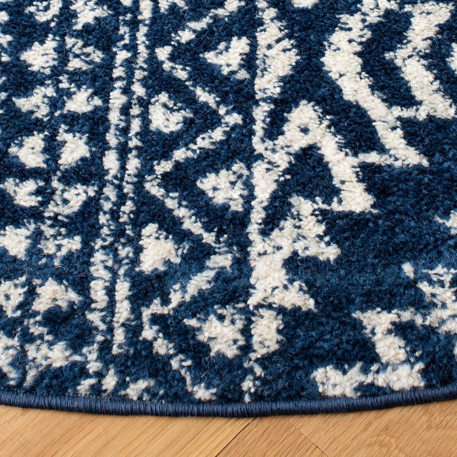 image:imageSAFAVIEH Area Rug 8x10 Tulum Collection Large Ivory amp Navy Moroccan Boho Tribal Design NonShedding amp Easy to Clean Ideal for Living Room Bedroom Dining Space TUL272DNavyIvory