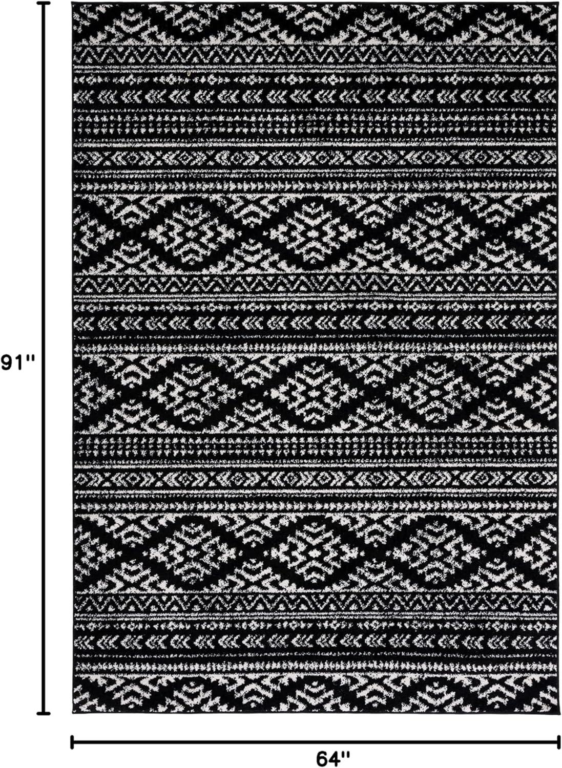 image:imageSAFAVIEH Area Rug 8x10 Tulum Collection Large Ivory amp Navy Moroccan Boho Tribal Design NonShedding amp Easy to Clean Ideal for Living Room Bedroom Dining Space TUL272DBlackIvory