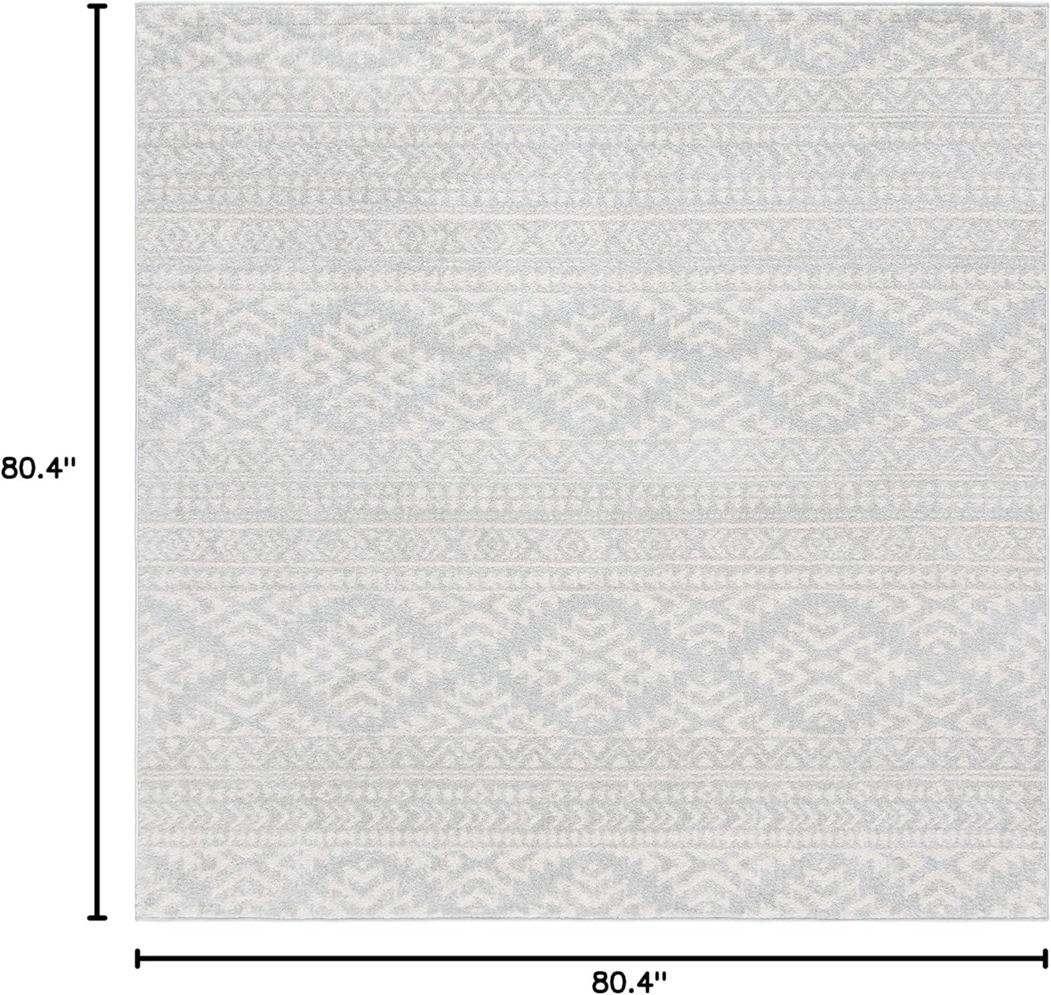 image:imageSAFAVIEH Area Rug 8x10 Tulum Collection Large Ivory amp Navy Moroccan Boho Tribal Design NonShedding amp Easy to Clean Ideal for Living Room Bedroom Dining Space TUL272DLight GreyIvory