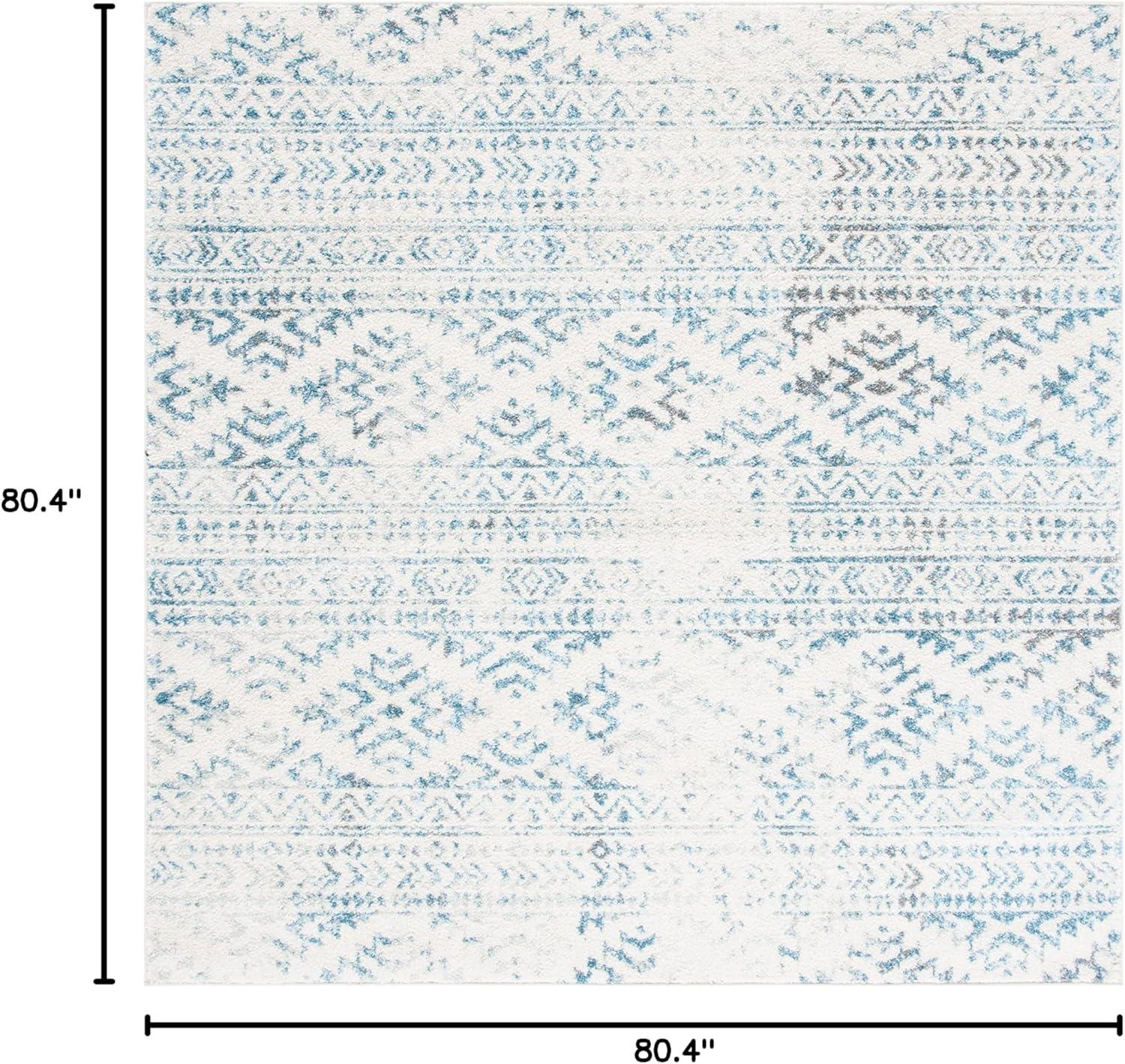 image:imageSAFAVIEH Area Rug 8x10 Tulum Collection Large Ivory amp Navy Moroccan Boho Tribal Design NonShedding amp Easy to Clean Ideal for Living Room Bedroom Dining Space TUL272DIvoryTurquoise