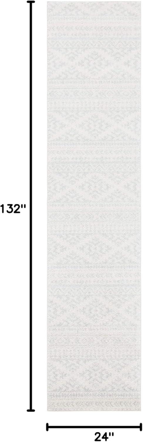 image:imageSAFAVIEH Area Rug 8x10 Tulum Collection Large Ivory amp Navy Moroccan Boho Tribal Design NonShedding amp Easy to Clean Ideal for Living Room Bedroom Dining Space TUL272DIvoryLight Grey