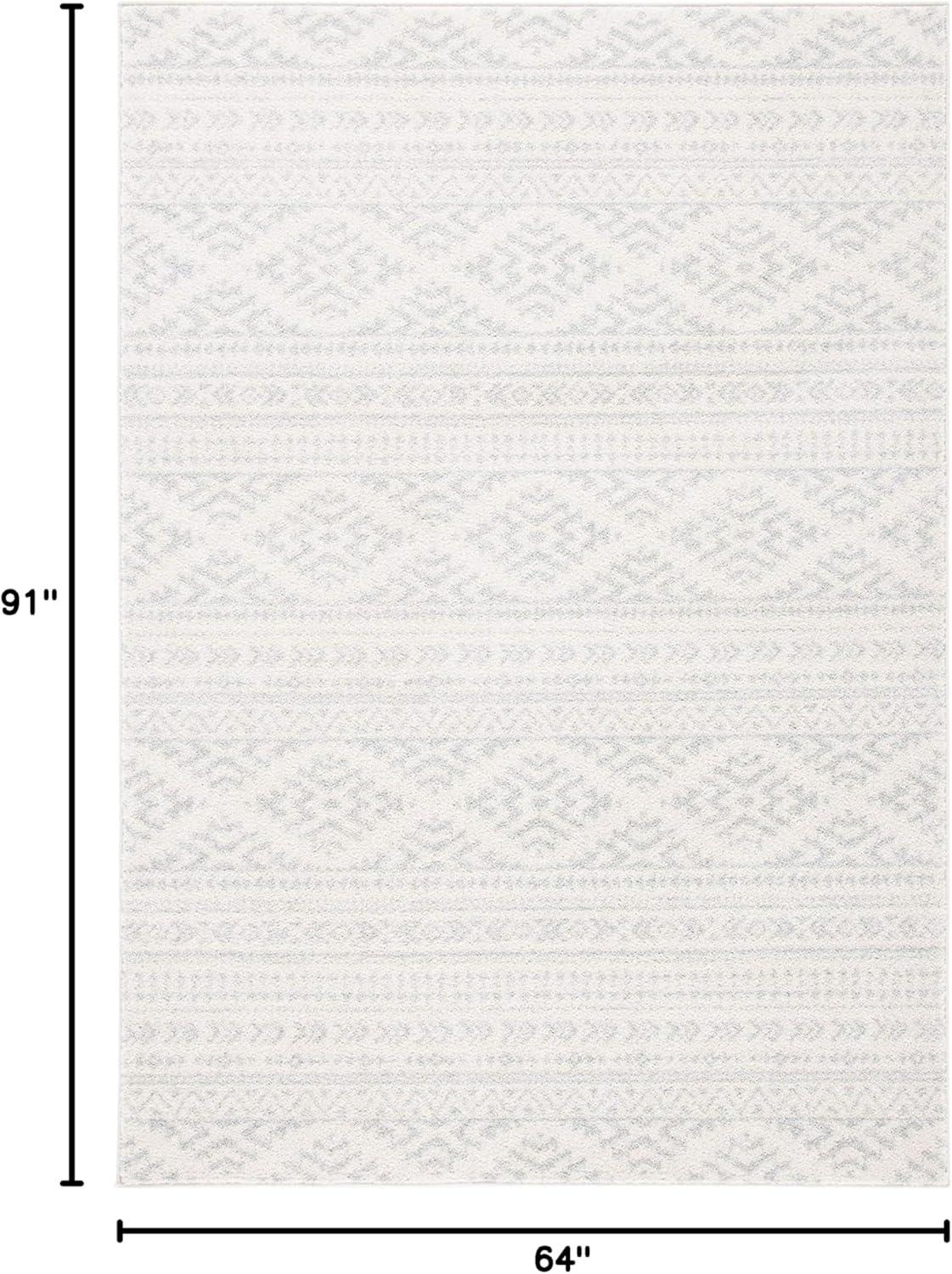 image:imageSAFAVIEH Area Rug 8x10 Tulum Collection Large Ivory amp Navy Moroccan Boho Tribal Design NonShedding amp Easy to Clean Ideal for Living Room Bedroom Dining Space TUL272DIvoryLight Grey