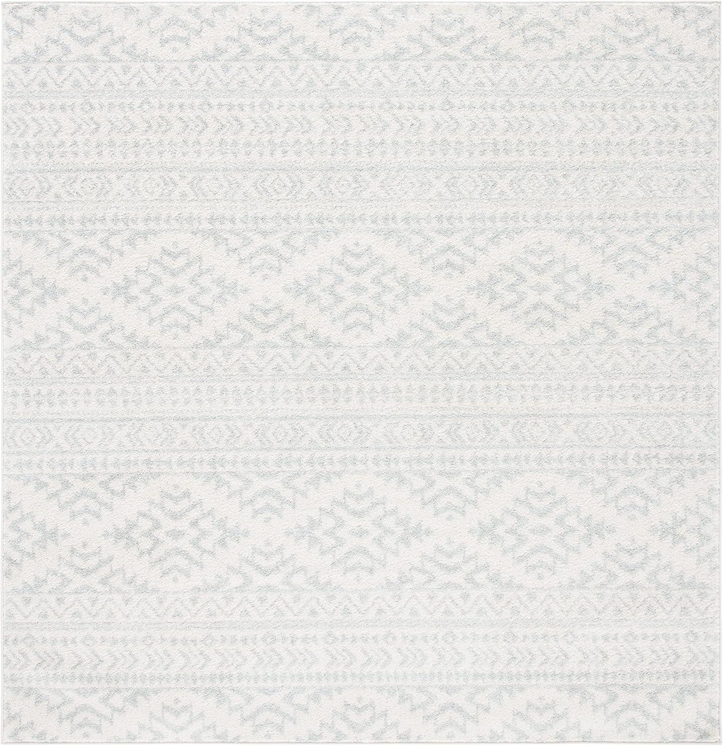 image:imageSAFAVIEH Area Rug 8x10 Tulum Collection Large Ivory amp Navy Moroccan Boho Tribal Design NonShedding amp Easy to Clean Ideal for Living Room Bedroom Dining Space TUL272DIvoryLight Grey