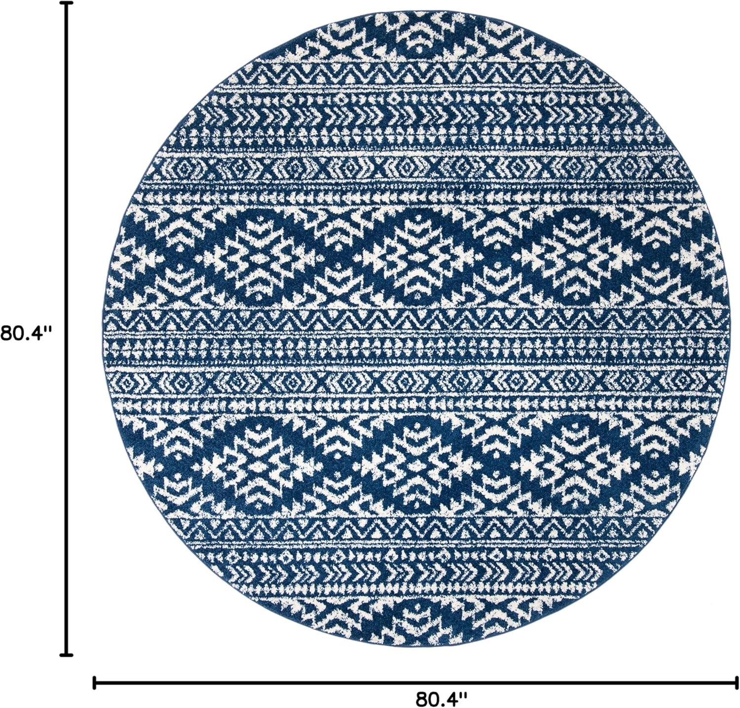 image:imageSAFAVIEH Area Rug 8x10 Tulum Collection Large Ivory amp Navy Moroccan Boho Tribal Design NonShedding amp Easy to Clean Ideal for Living Room Bedroom Dining Space TUL272DNavyIvory
