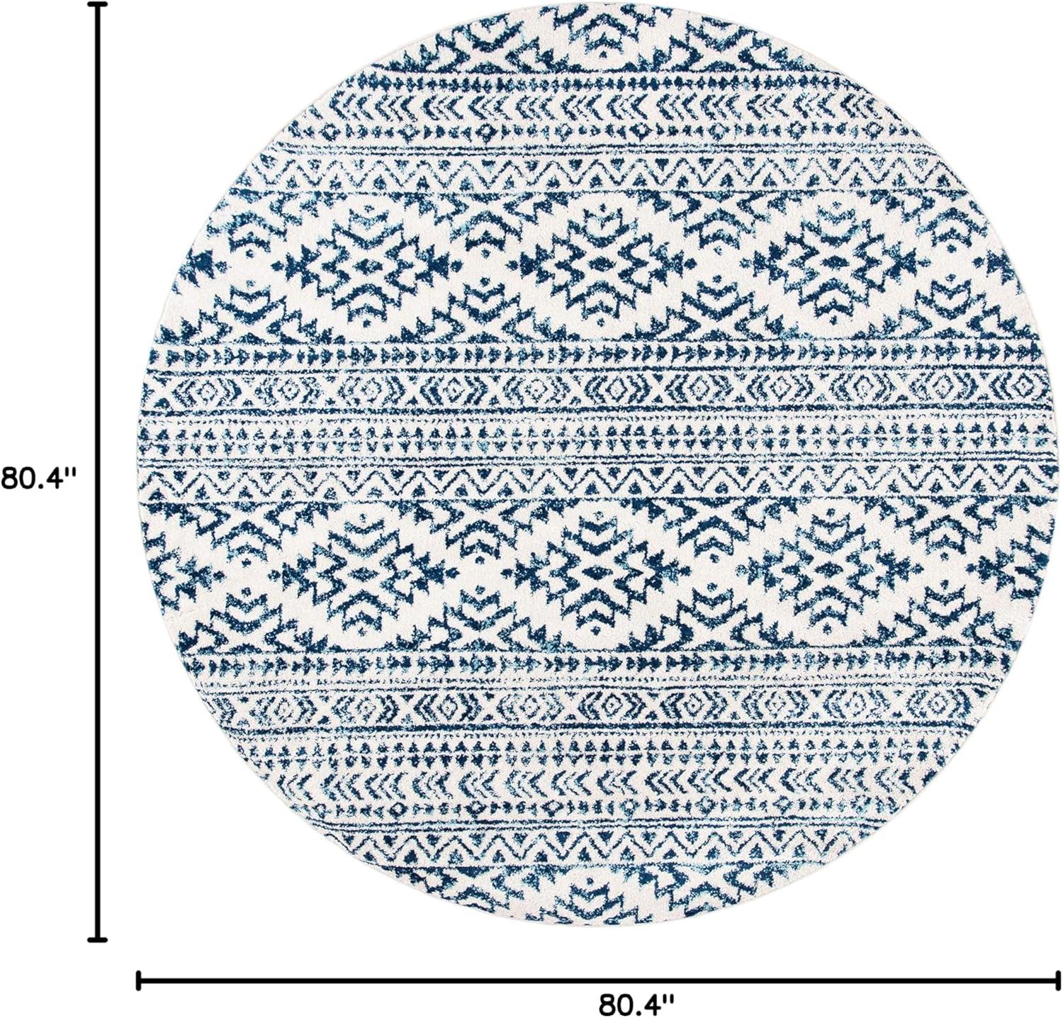 image:imageSAFAVIEH Area Rug 8x10 Tulum Collection Large Ivory amp Navy Moroccan Boho Tribal Design NonShedding amp Easy to Clean Ideal for Living Room Bedroom Dining Space TUL272DIvoryNavy