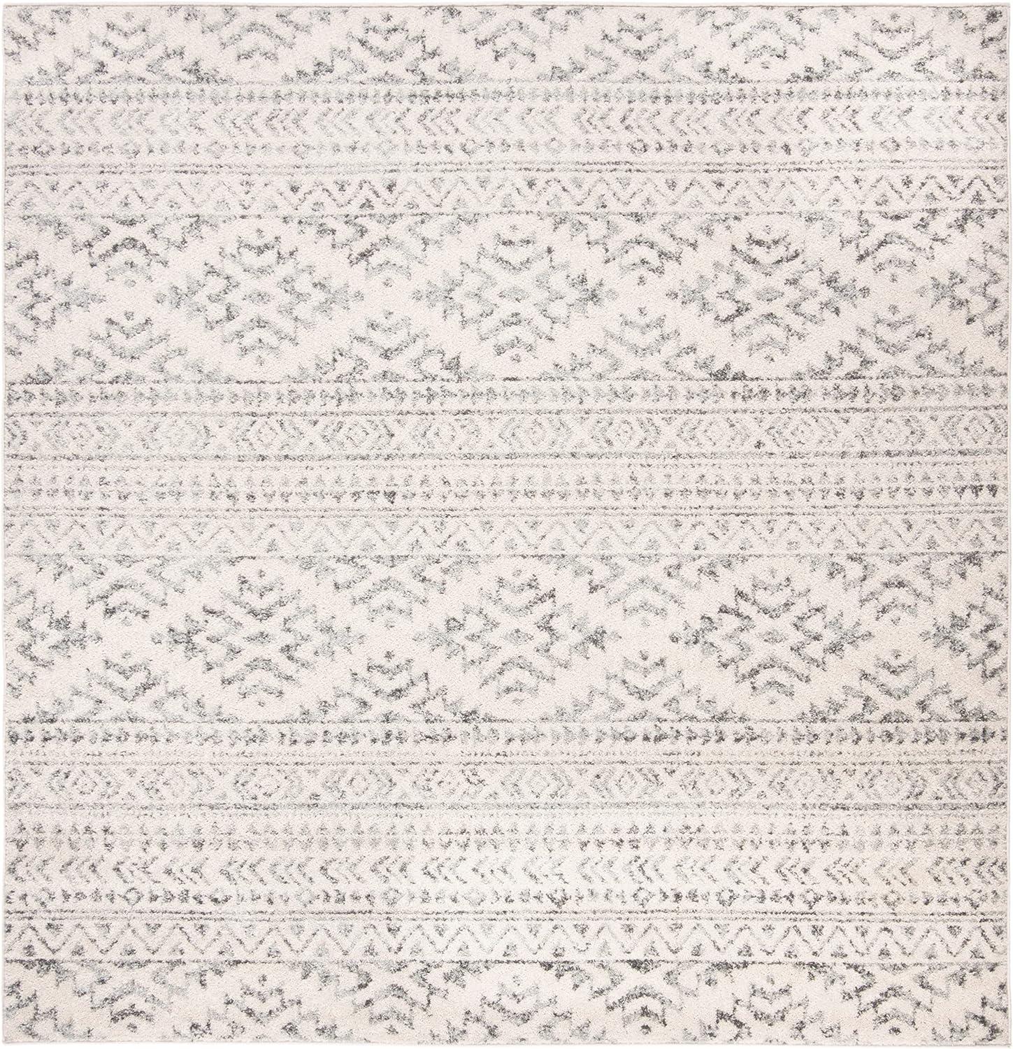 image:imageSAFAVIEH Area Rug 8x10 Tulum Collection Large Ivory amp Navy Moroccan Boho Tribal Design NonShedding amp Easy to Clean Ideal for Living Room Bedroom Dining Space TUL272DIvoryGrey