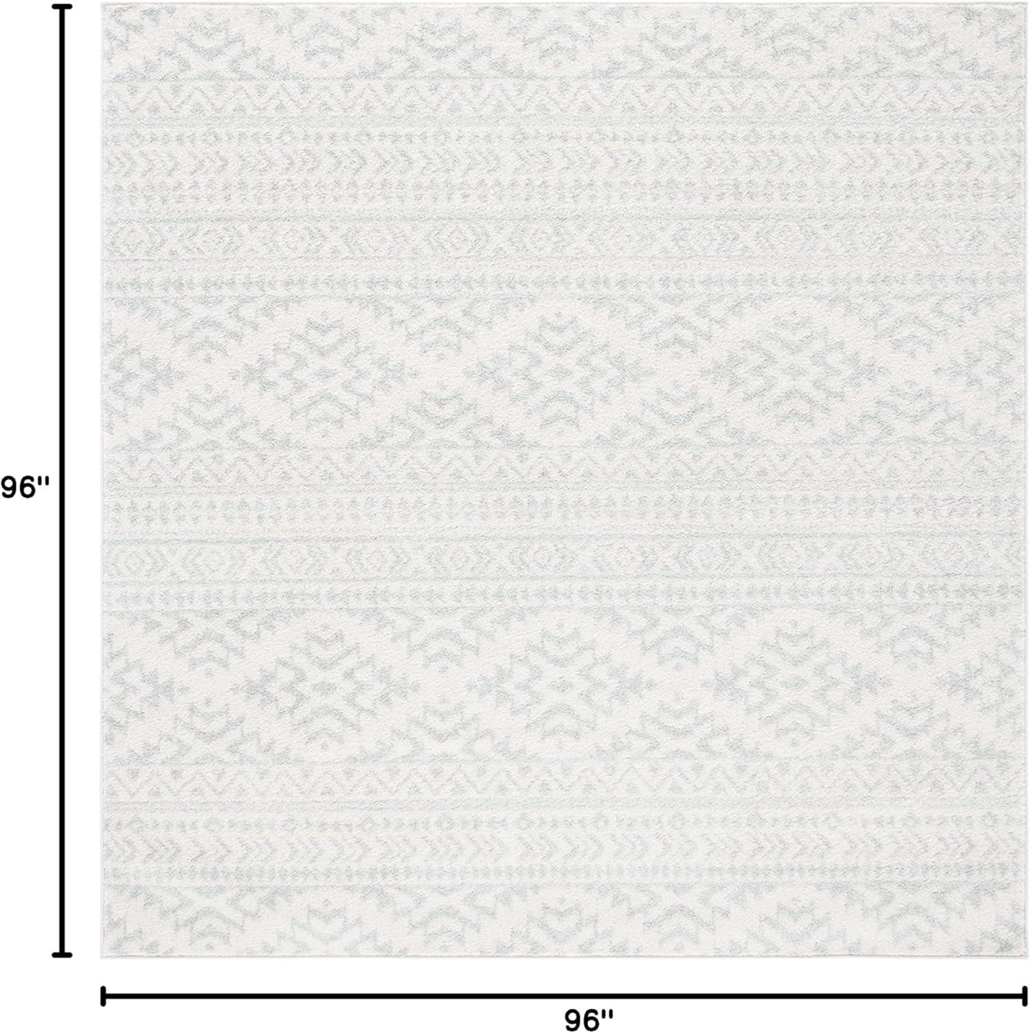 image:imageSAFAVIEH Area Rug 8x10 Tulum Collection Large Ivory amp Navy Moroccan Boho Tribal Design NonShedding amp Easy to Clean Ideal for Living Room Bedroom Dining Space TUL272DIvoryLight Grey
