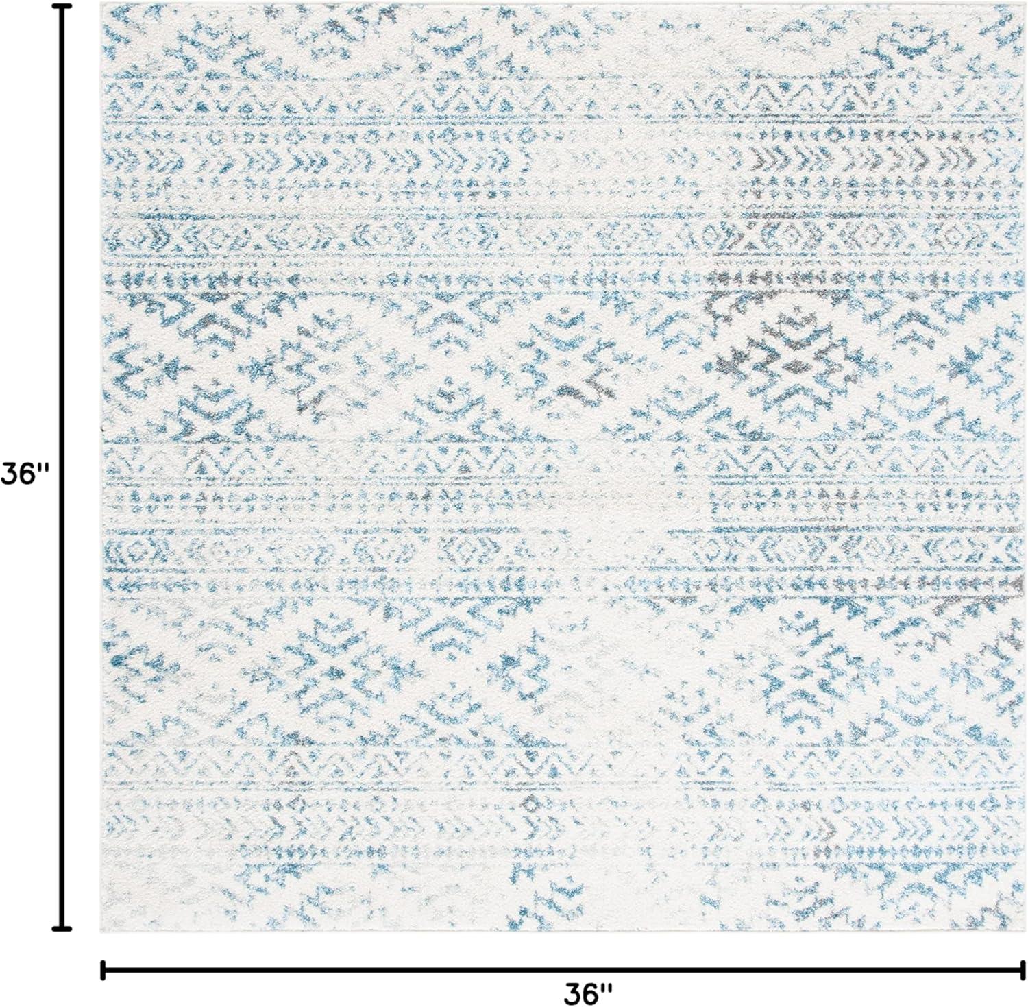 image:imageSAFAVIEH Area Rug 8x10 Tulum Collection Large Ivory amp Navy Moroccan Boho Tribal Design NonShedding amp Easy to Clean Ideal for Living Room Bedroom Dining Space TUL272DIvoryTurquoise