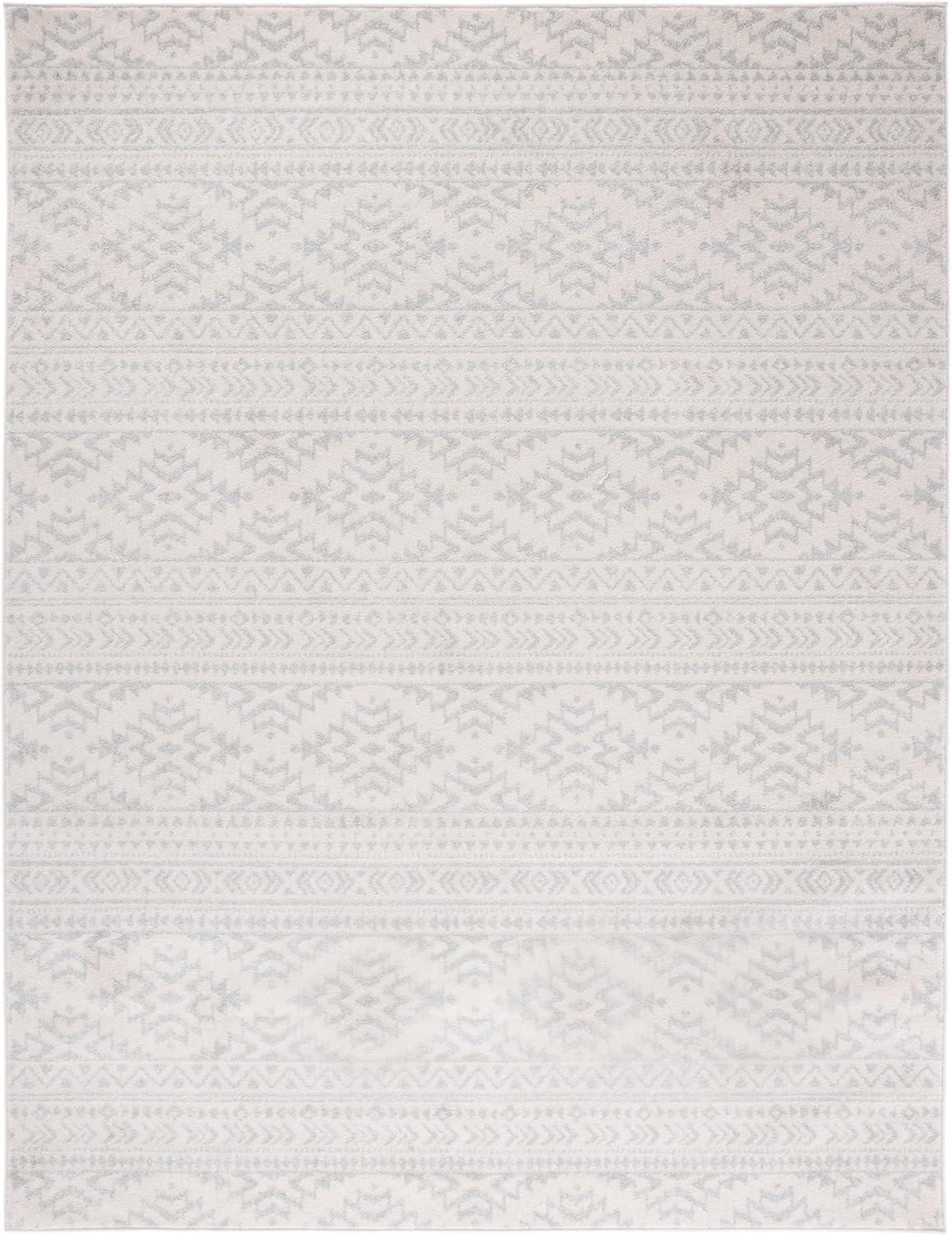 image:imageSAFAVIEH Area Rug 8x10 Tulum Collection Large Ivory amp Navy Moroccan Boho Tribal Design NonShedding amp Easy to Clean Ideal for Living Room Bedroom Dining Space TUL272DIvoryLight Grey