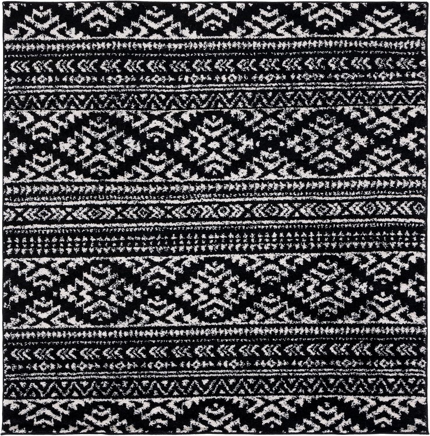 image:imageSAFAVIEH Area Rug 8x10 Tulum Collection Large Ivory amp Navy Moroccan Boho Tribal Design NonShedding amp Easy to Clean Ideal for Living Room Bedroom Dining Space TUL272DBlackIvory