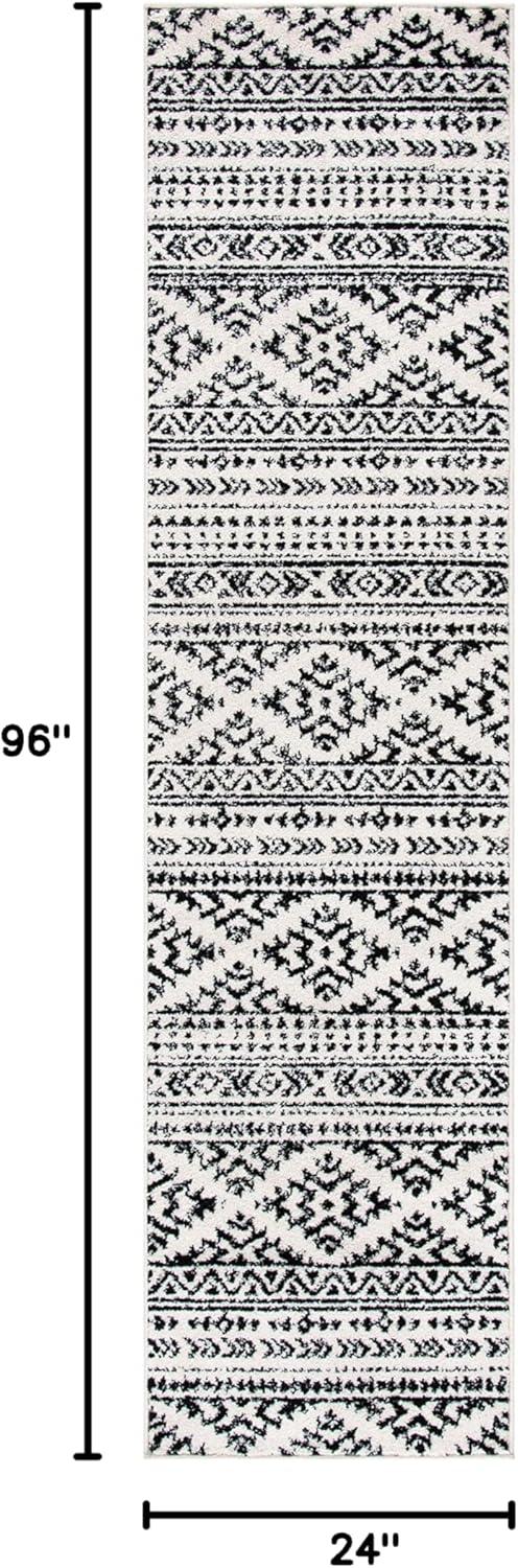 image:imageSAFAVIEH Area Rug 8x10 Tulum Collection Large Ivory amp Navy Moroccan Boho Tribal Design NonShedding amp Easy to Clean Ideal for Living Room Bedroom Dining Space TUL272DIvoryBlack