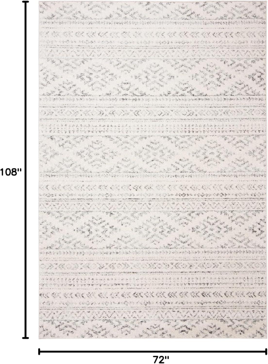 image:imageSAFAVIEH Area Rug 8x10 Tulum Collection Large Ivory amp Navy Moroccan Boho Tribal Design NonShedding amp Easy to Clean Ideal for Living Room Bedroom Dining Space TUL272DIvoryGrey