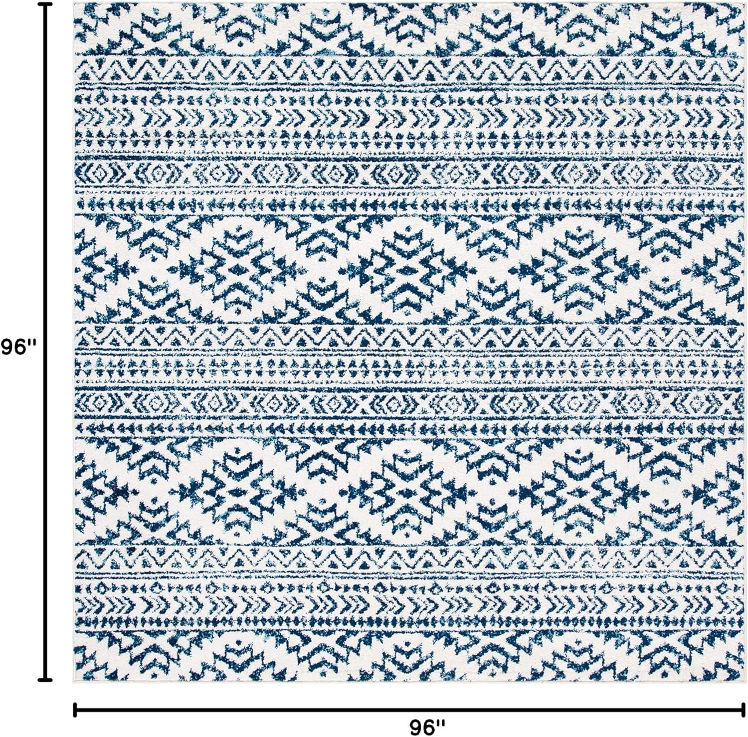 image:imageSAFAVIEH Area Rug 8x10 Tulum Collection Large Ivory amp Navy Moroccan Boho Tribal Design NonShedding amp Easy to Clean Ideal for Living Room Bedroom Dining Space TUL272DIvoryNavy