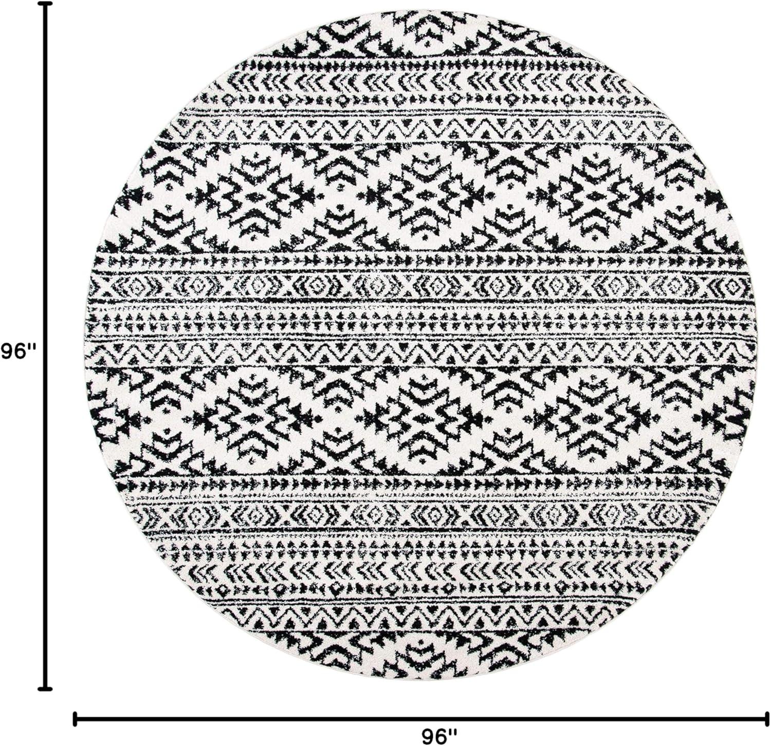 image:imageSAFAVIEH Area Rug 8x10 Tulum Collection Large Ivory amp Navy Moroccan Boho Tribal Design NonShedding amp Easy to Clean Ideal for Living Room Bedroom Dining Space TUL272DIvoryBlack