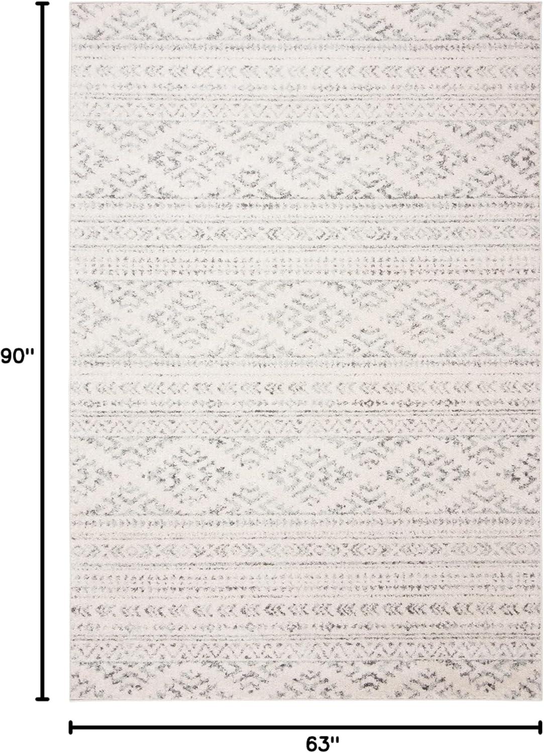 image:imageSAFAVIEH Area Rug 8x10 Tulum Collection Large Ivory amp Navy Moroccan Boho Tribal Design NonShedding amp Easy to Clean Ideal for Living Room Bedroom Dining Space TUL272DIvoryGrey