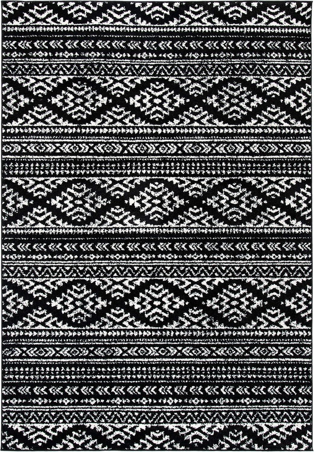 image:imageSAFAVIEH Area Rug 8x10 Tulum Collection Large Ivory amp Navy Moroccan Boho Tribal Design NonShedding amp Easy to Clean Ideal for Living Room Bedroom Dining Space TUL272DBlackIvory