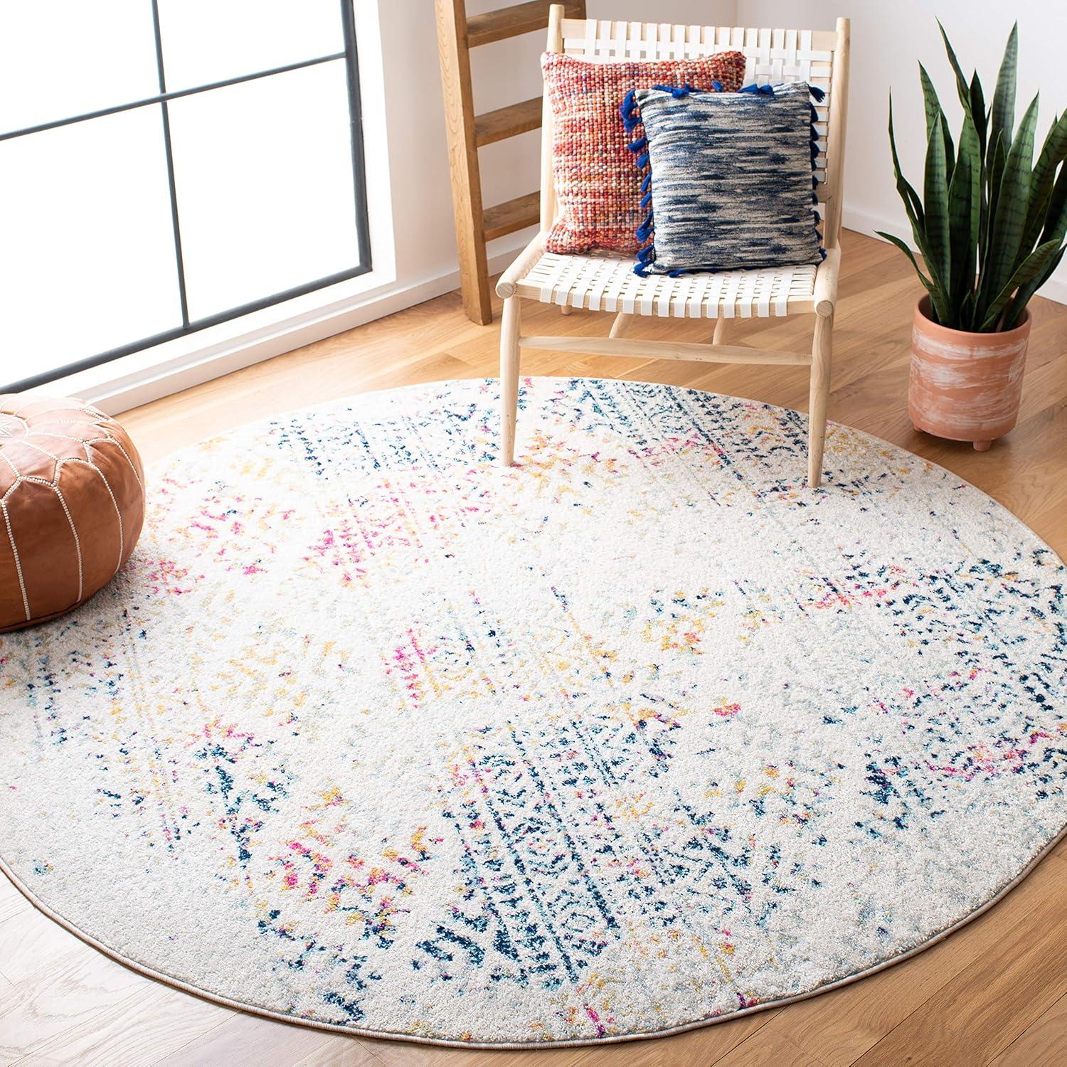 image:imageSAFAVIEH Area Rug 8x10 Tulum Collection Large Ivory amp Navy Moroccan Boho Tribal Design NonShedding amp Easy to Clean Ideal for Living Room Bedroom Dining Space TUL272DIvoryBlue