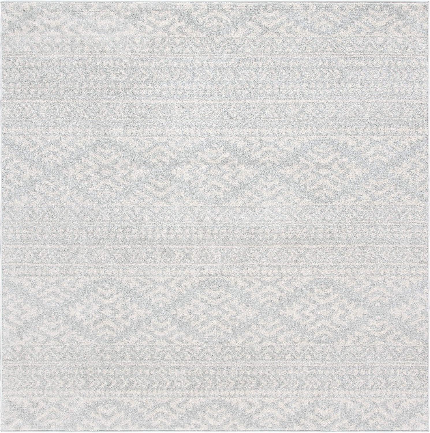 image:imageSAFAVIEH Area Rug 8x10 Tulum Collection Large Ivory amp Navy Moroccan Boho Tribal Design NonShedding amp Easy to Clean Ideal for Living Room Bedroom Dining Space TUL272DLight GreyIvory