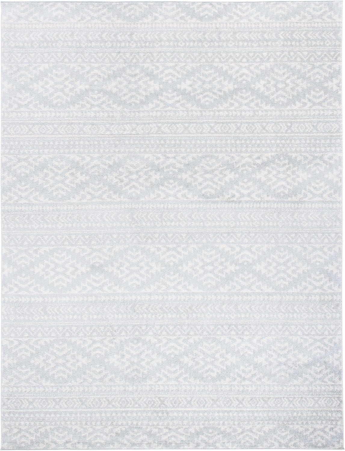 image:imageSAFAVIEH Area Rug 8x10 Tulum Collection Large Ivory amp Navy Moroccan Boho Tribal Design NonShedding amp Easy to Clean Ideal for Living Room Bedroom Dining Space TUL272DLight GreyIvory