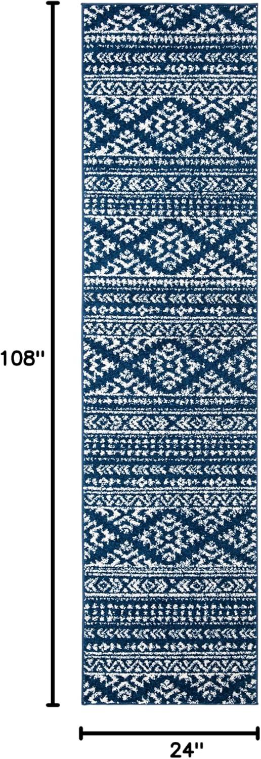 image:imageSAFAVIEH Area Rug 8x10 Tulum Collection Large Ivory amp Navy Moroccan Boho Tribal Design NonShedding amp Easy to Clean Ideal for Living Room Bedroom Dining Space TUL272DNavyIvory