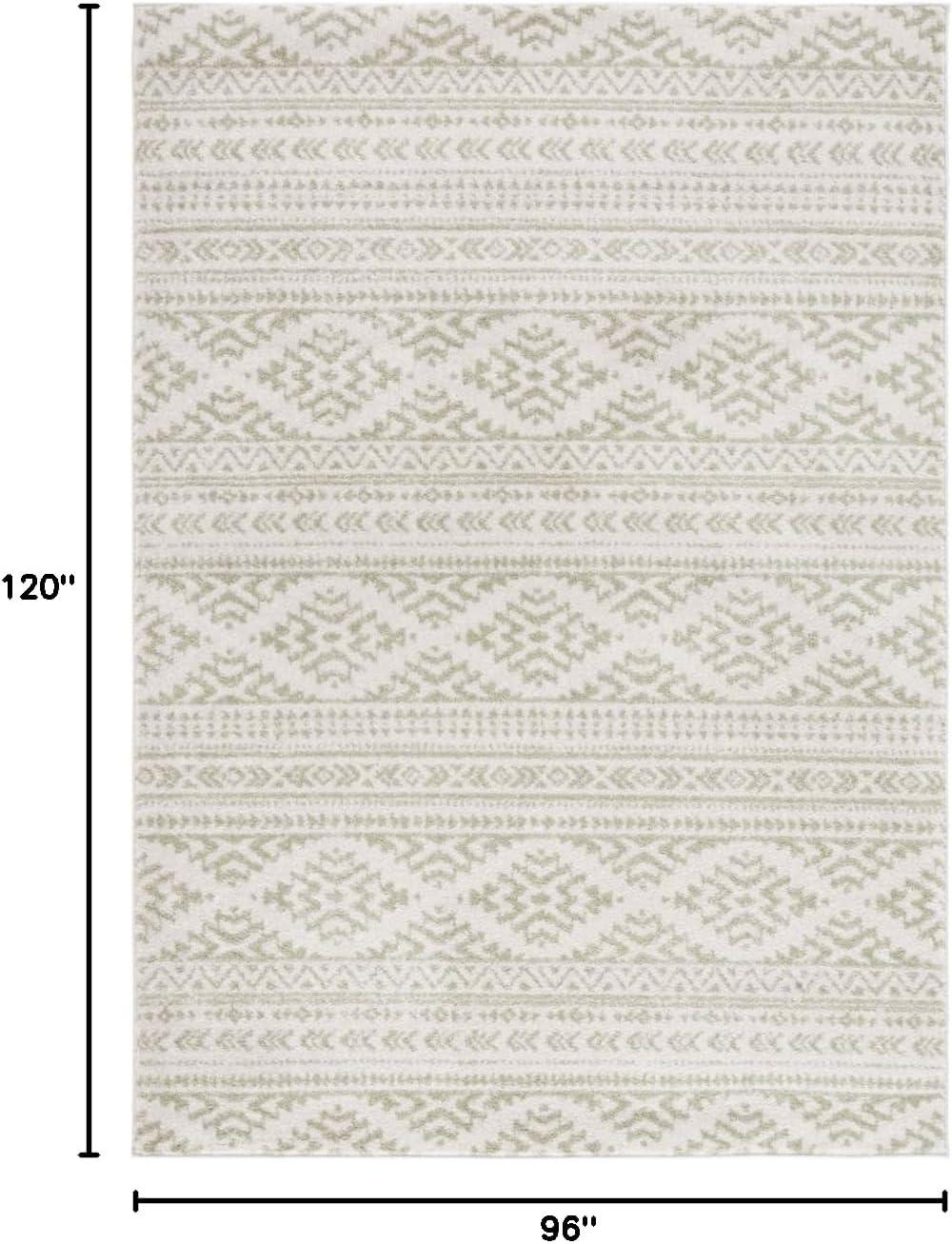 image:imageSAFAVIEH Area Rug 8x10 Tulum Collection Large Ivory amp Navy Moroccan Boho Tribal Design NonShedding amp Easy to Clean Ideal for Living Room Bedroom Dining Space TUL272DIvorySage