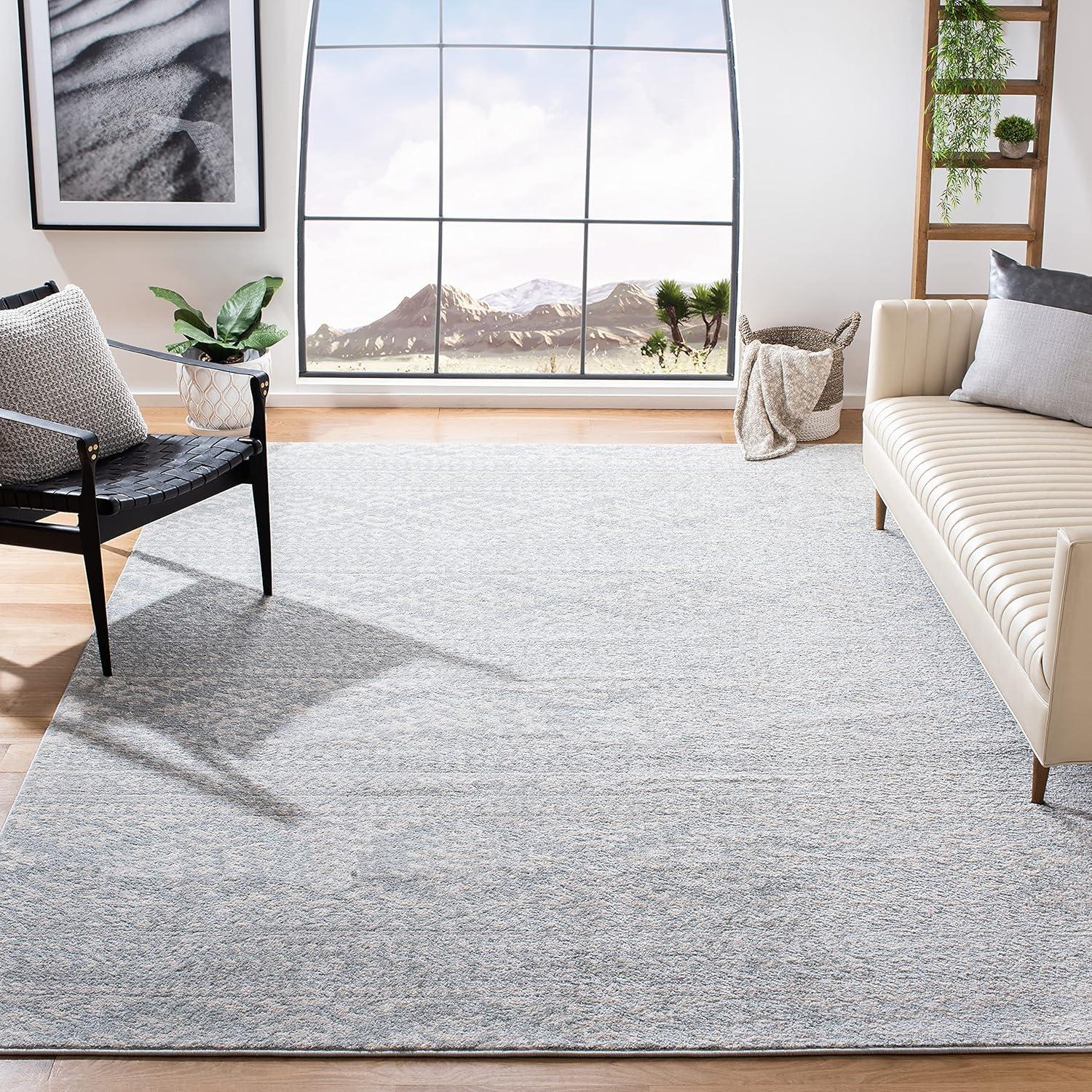 image:imageSAFAVIEH Area Rug 8x10 Tulum Collection Large Ivory amp Navy Moroccan Boho Tribal Design NonShedding amp Easy to Clean Ideal for Living Room Bedroom Dining Space TUL272DLight GreyIvory