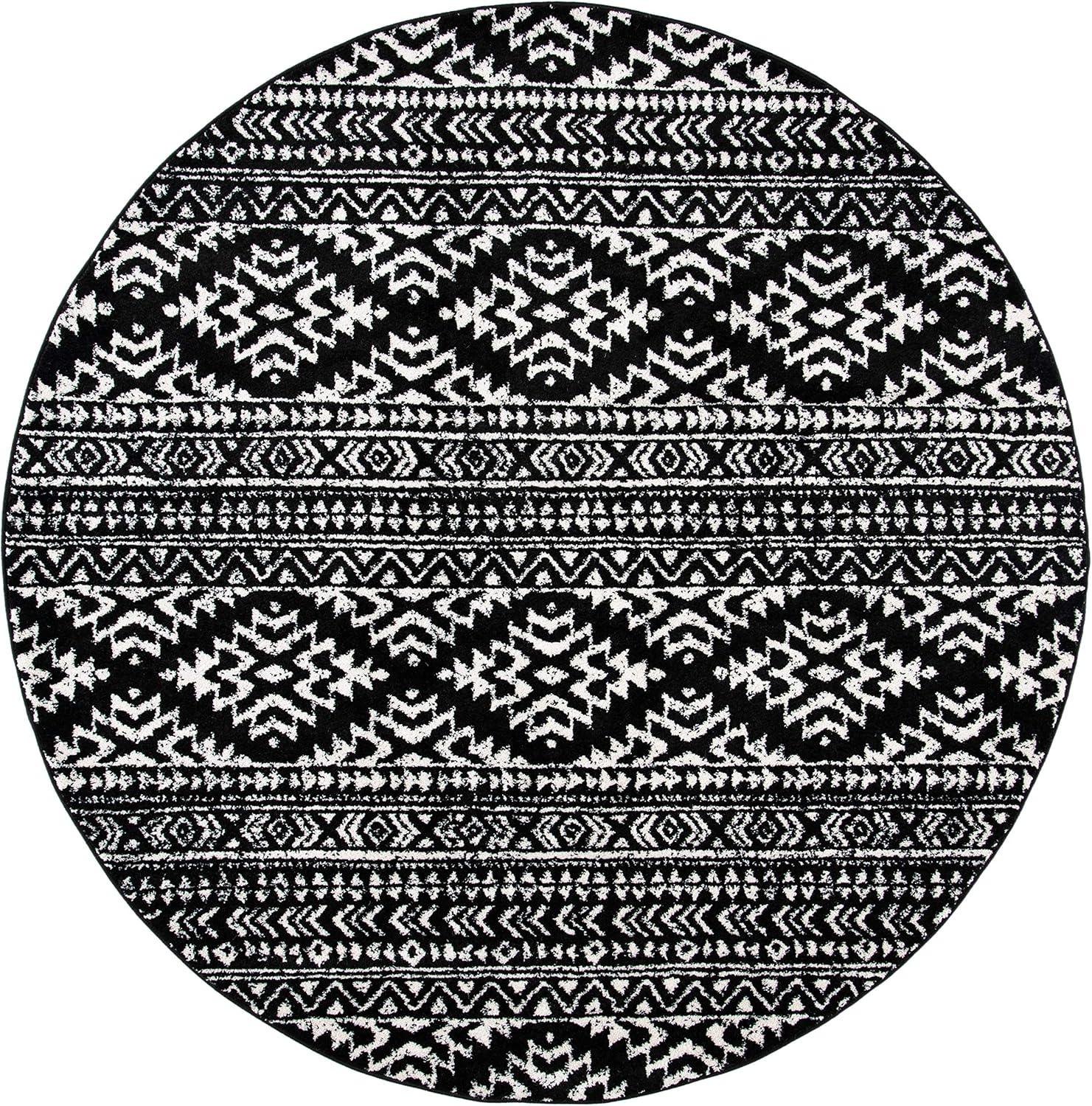 image:imageSAFAVIEH Area Rug 8x10 Tulum Collection Large Ivory amp Navy Moroccan Boho Tribal Design NonShedding amp Easy to Clean Ideal for Living Room Bedroom Dining Space TUL272DBlackIvory