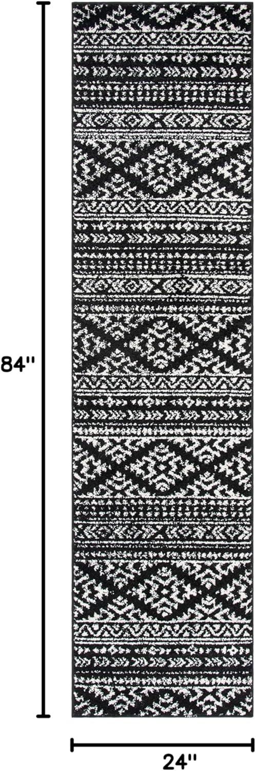 image:imageSAFAVIEH Area Rug 8x10 Tulum Collection Large Ivory amp Navy Moroccan Boho Tribal Design NonShedding amp Easy to Clean Ideal for Living Room Bedroom Dining Space TUL272DBlackIvory