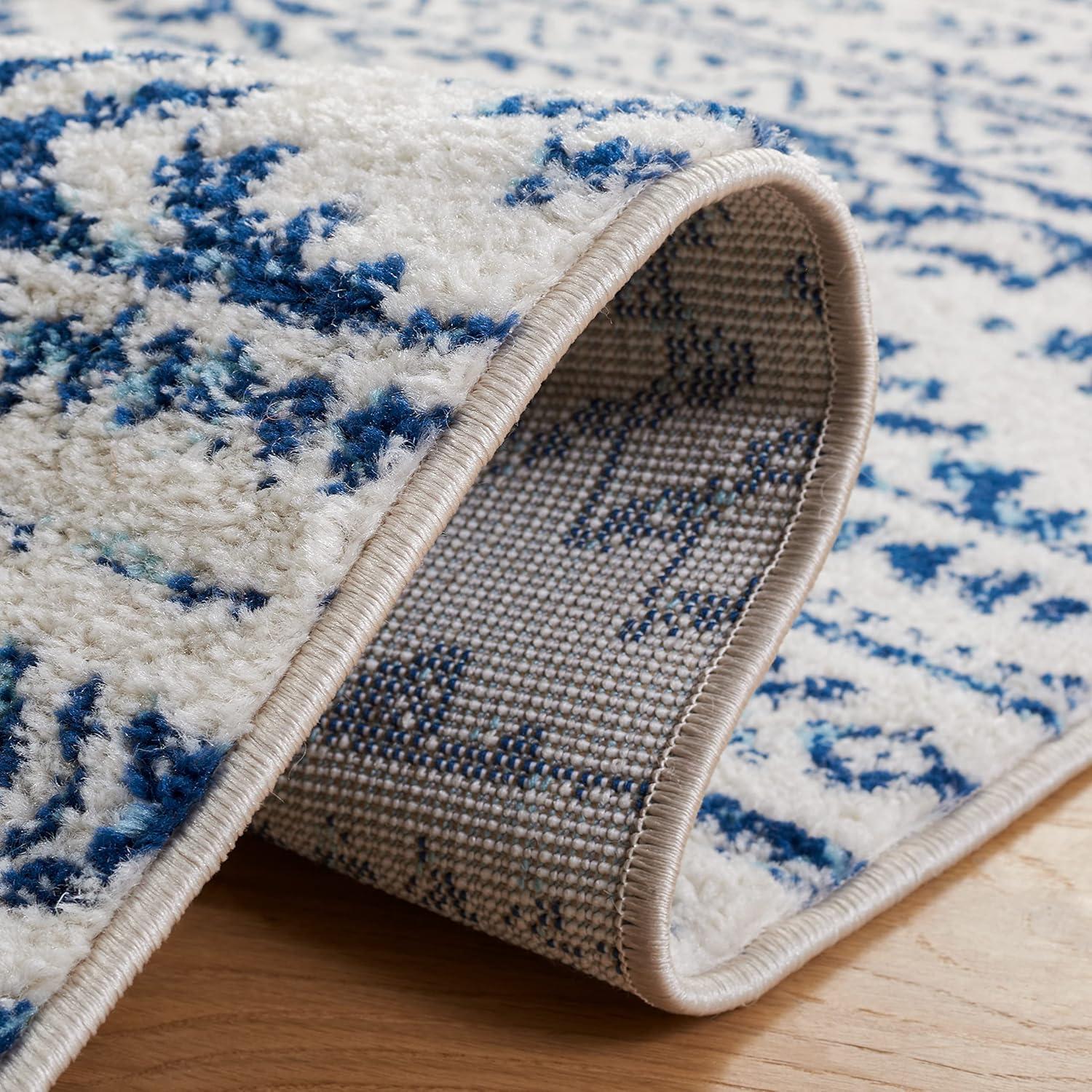 image:imageSAFAVIEH Area Rug 8x10 Tulum Collection Large Ivory amp Navy Moroccan Boho Tribal Design NonShedding amp Easy to Clean Ideal for Living Room Bedroom Dining Space TUL272DIvoryNavy