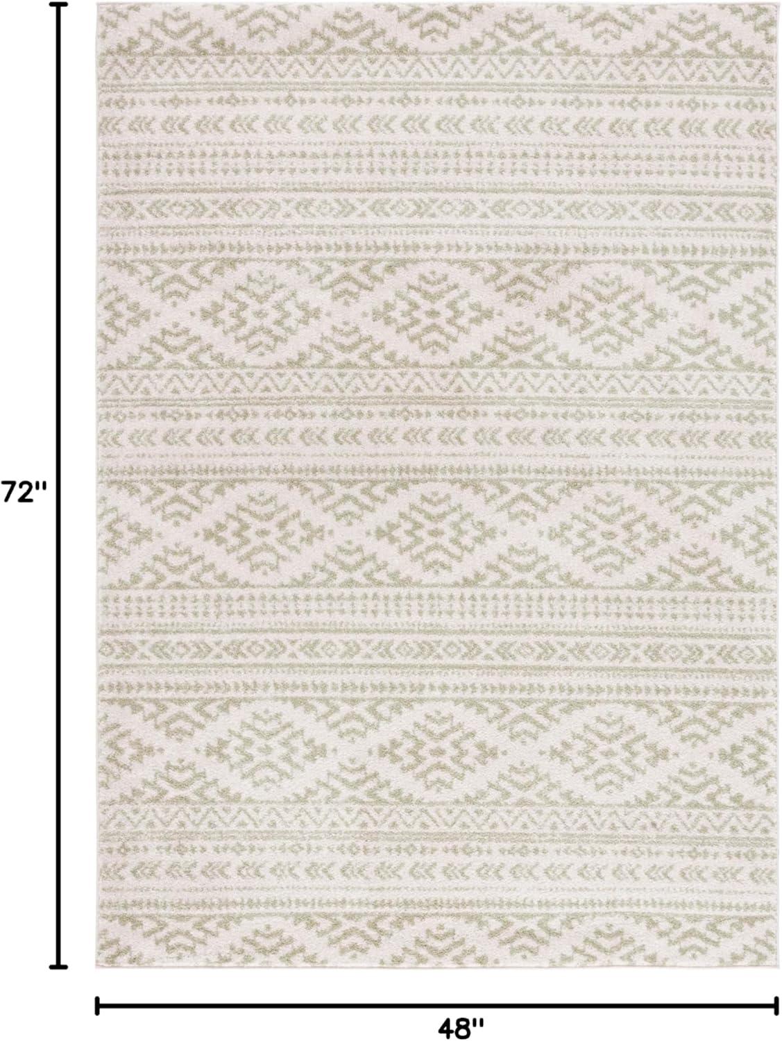 image:imageSAFAVIEH Area Rug 8x10 Tulum Collection Large Ivory amp Navy Moroccan Boho Tribal Design NonShedding amp Easy to Clean Ideal for Living Room Bedroom Dining Space TUL272DIvorySage