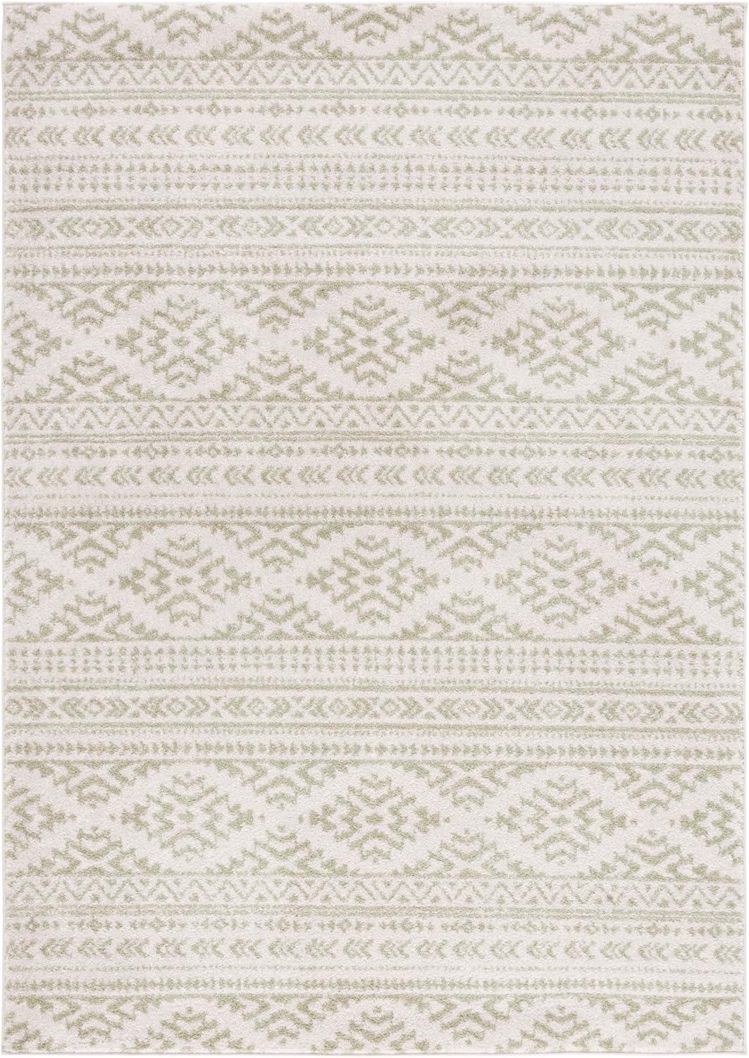 image:imageSAFAVIEH Area Rug 8x10 Tulum Collection Large Ivory amp Navy Moroccan Boho Tribal Design NonShedding amp Easy to Clean Ideal for Living Room Bedroom Dining Space TUL272DIvorySage
