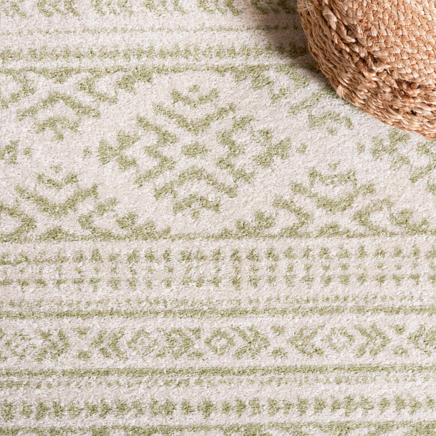 image:imageSAFAVIEH Area Rug 8x10 Tulum Collection Large Ivory amp Navy Moroccan Boho Tribal Design NonShedding amp Easy to Clean Ideal for Living Room Bedroom Dining Space TUL272DIvorySage