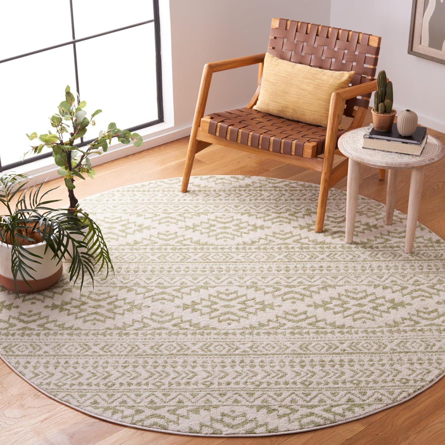 image:imageSAFAVIEH Area Rug 8x10 Tulum Collection Large Ivory amp Navy Moroccan Boho Tribal Design NonShedding amp Easy to Clean Ideal for Living Room Bedroom Dining Space TUL272DIvorySage