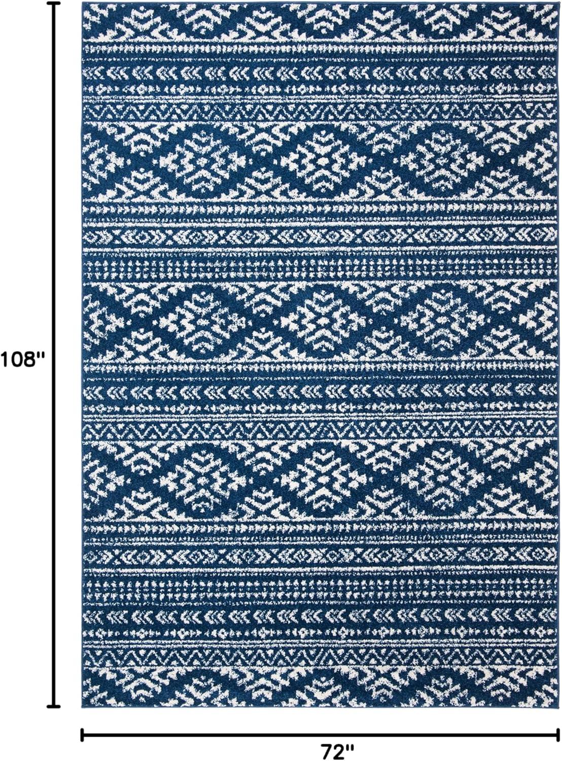 image:imageSAFAVIEH Area Rug 8x10 Tulum Collection Large Ivory amp Navy Moroccan Boho Tribal Design NonShedding amp Easy to Clean Ideal for Living Room Bedroom Dining Space TUL272DNavyIvory