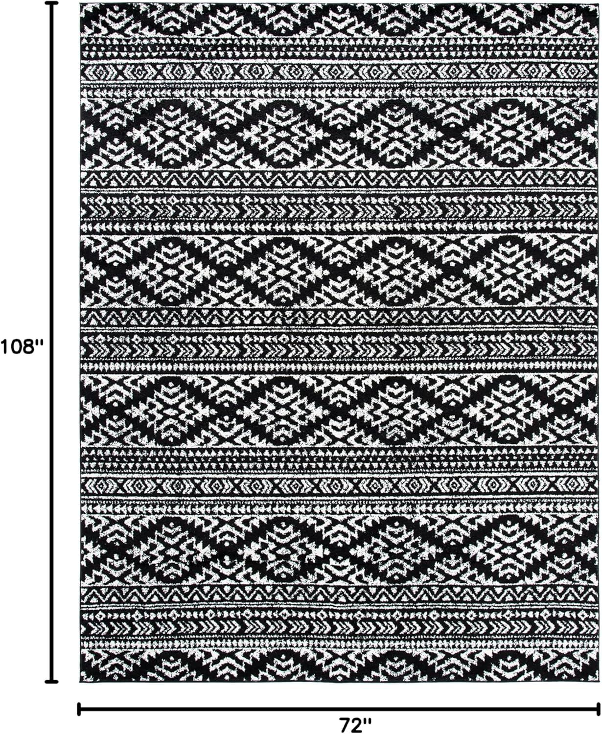 image:imageSAFAVIEH Area Rug 8x10 Tulum Collection Large Ivory amp Navy Moroccan Boho Tribal Design NonShedding amp Easy to Clean Ideal for Living Room Bedroom Dining Space TUL272DBlackIvory