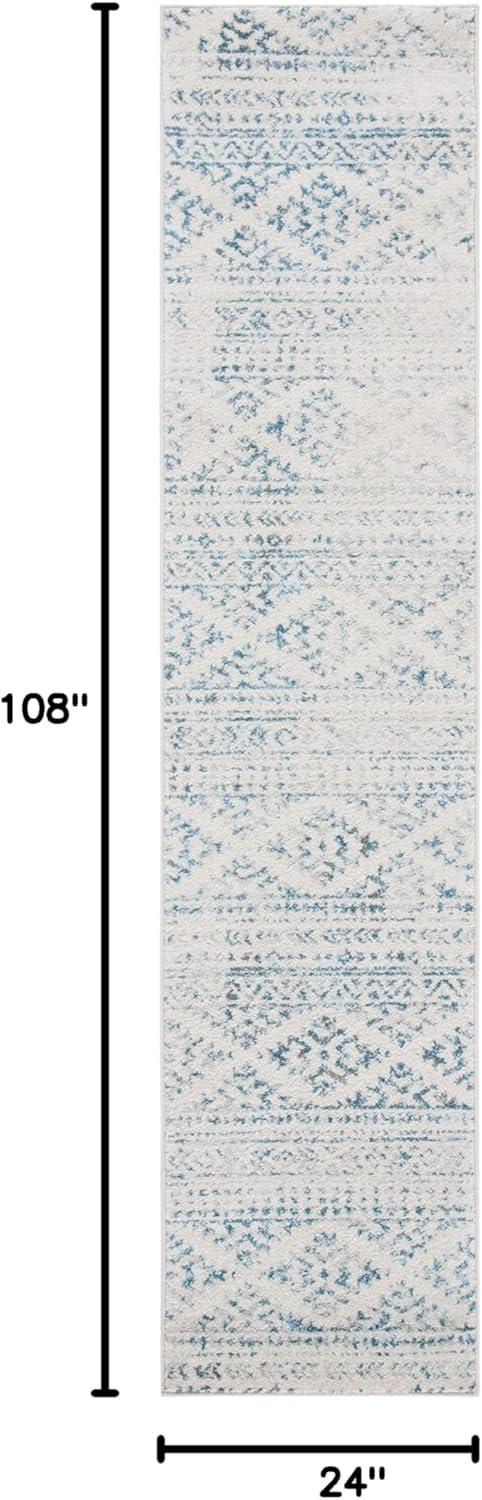 image:imageSAFAVIEH Area Rug 8x10 Tulum Collection Large Ivory amp Navy Moroccan Boho Tribal Design NonShedding amp Easy to Clean Ideal for Living Room Bedroom Dining Space TUL272DIvoryTurquoise