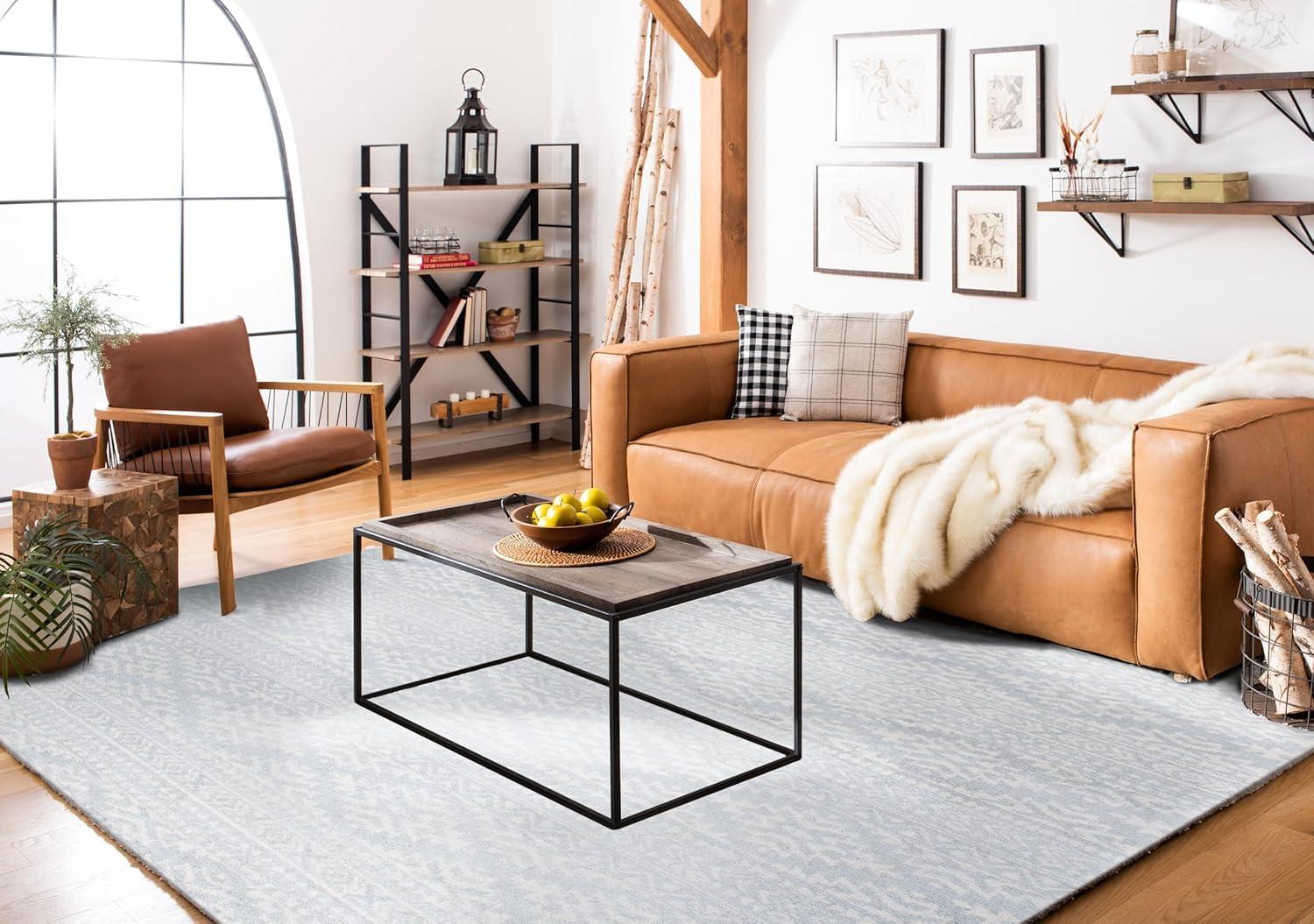 image:imageSAFAVIEH Area Rug 8x10 Tulum Collection Large Ivory amp Navy Moroccan Boho Tribal Design NonShedding amp Easy to Clean Ideal for Living Room Bedroom Dining Space TUL272DLight GreyIvory