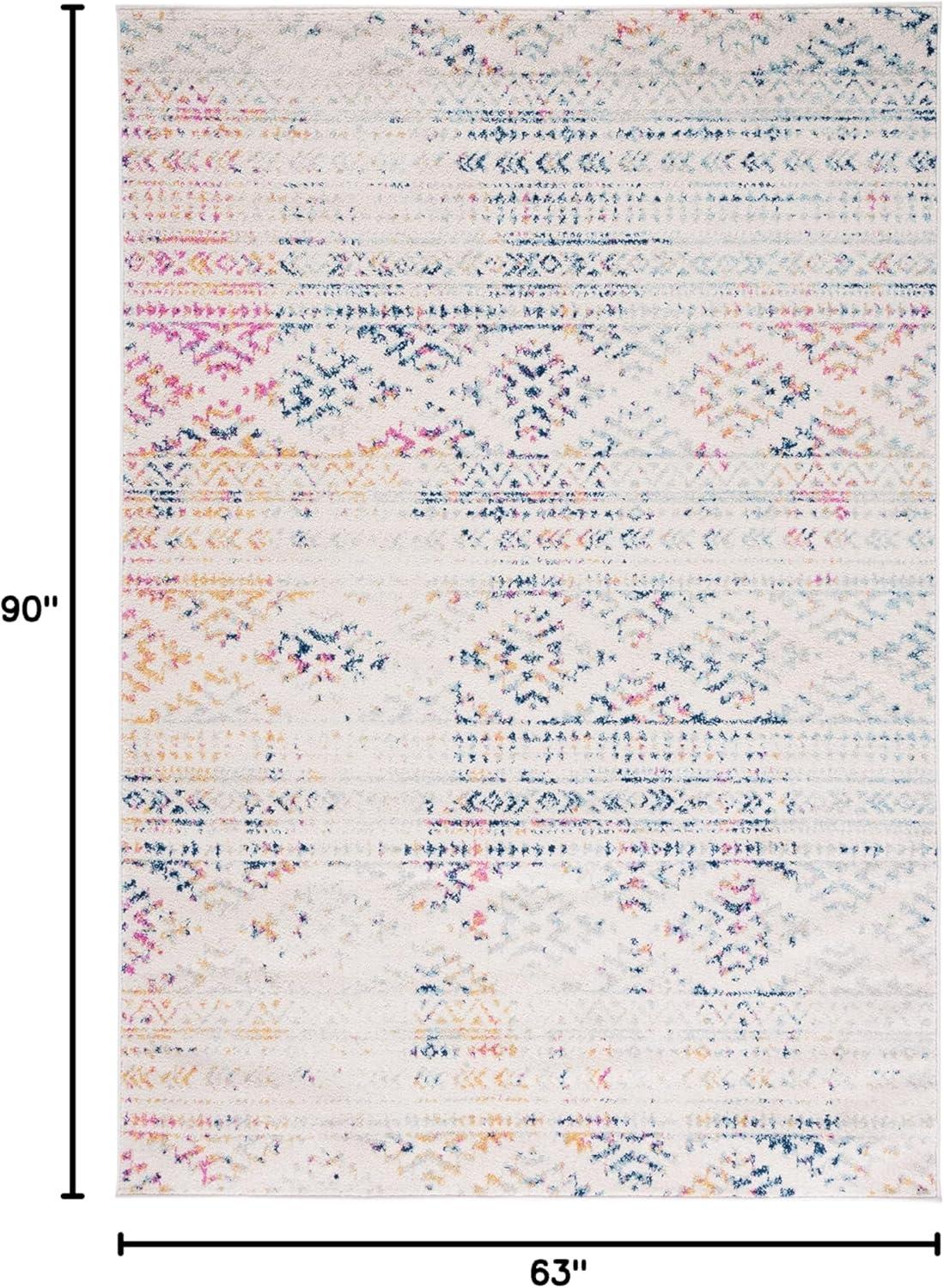 image:imageSAFAVIEH Area Rug 8x10 Tulum Collection Large Ivory amp Navy Moroccan Boho Tribal Design NonShedding amp Easy to Clean Ideal for Living Room Bedroom Dining Space TUL272DIvoryBlue