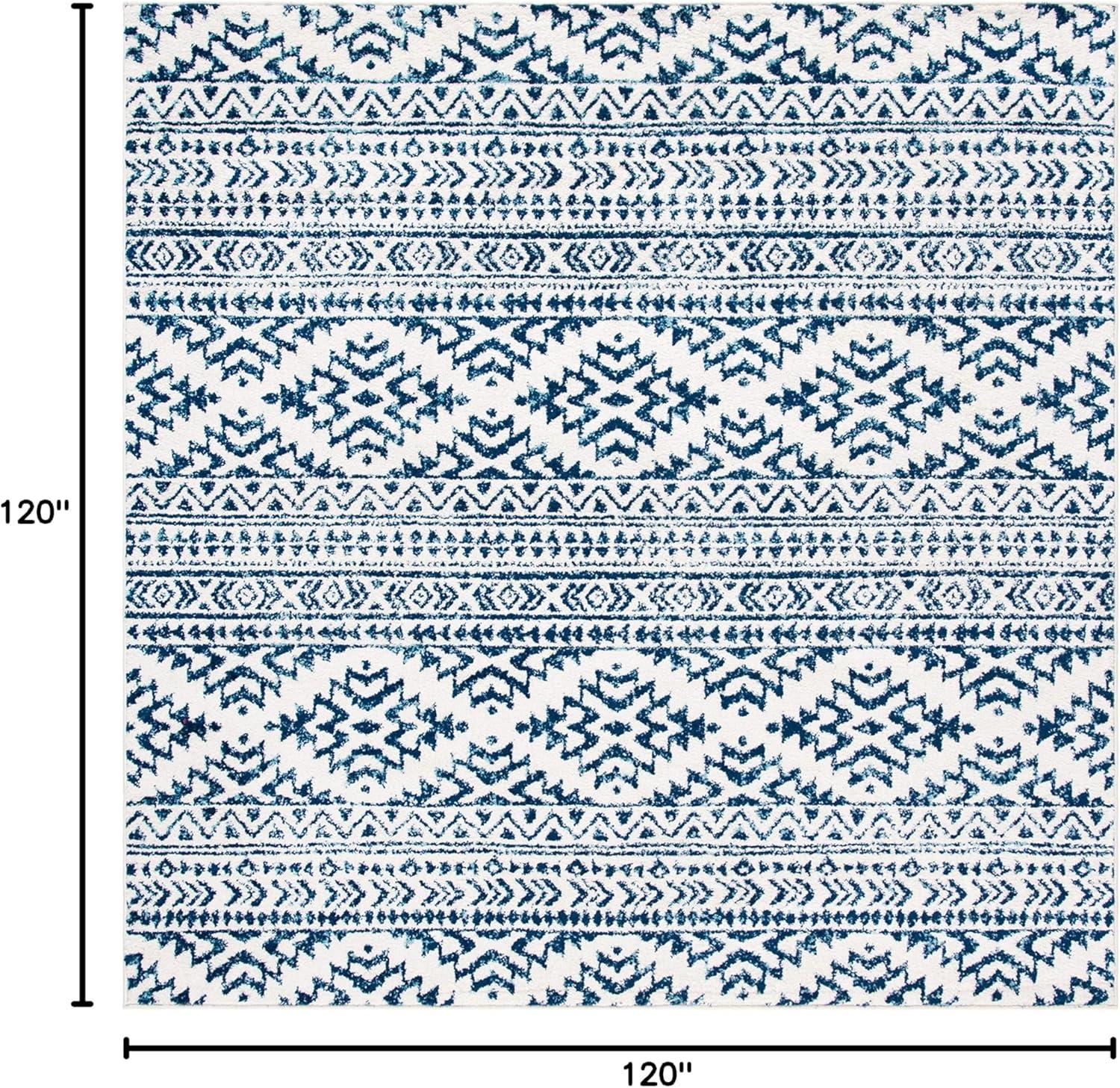 image:imageSAFAVIEH Area Rug 8x10 Tulum Collection Large Ivory amp Navy Moroccan Boho Tribal Design NonShedding amp Easy to Clean Ideal for Living Room Bedroom Dining Space TUL272DIvoryNavy