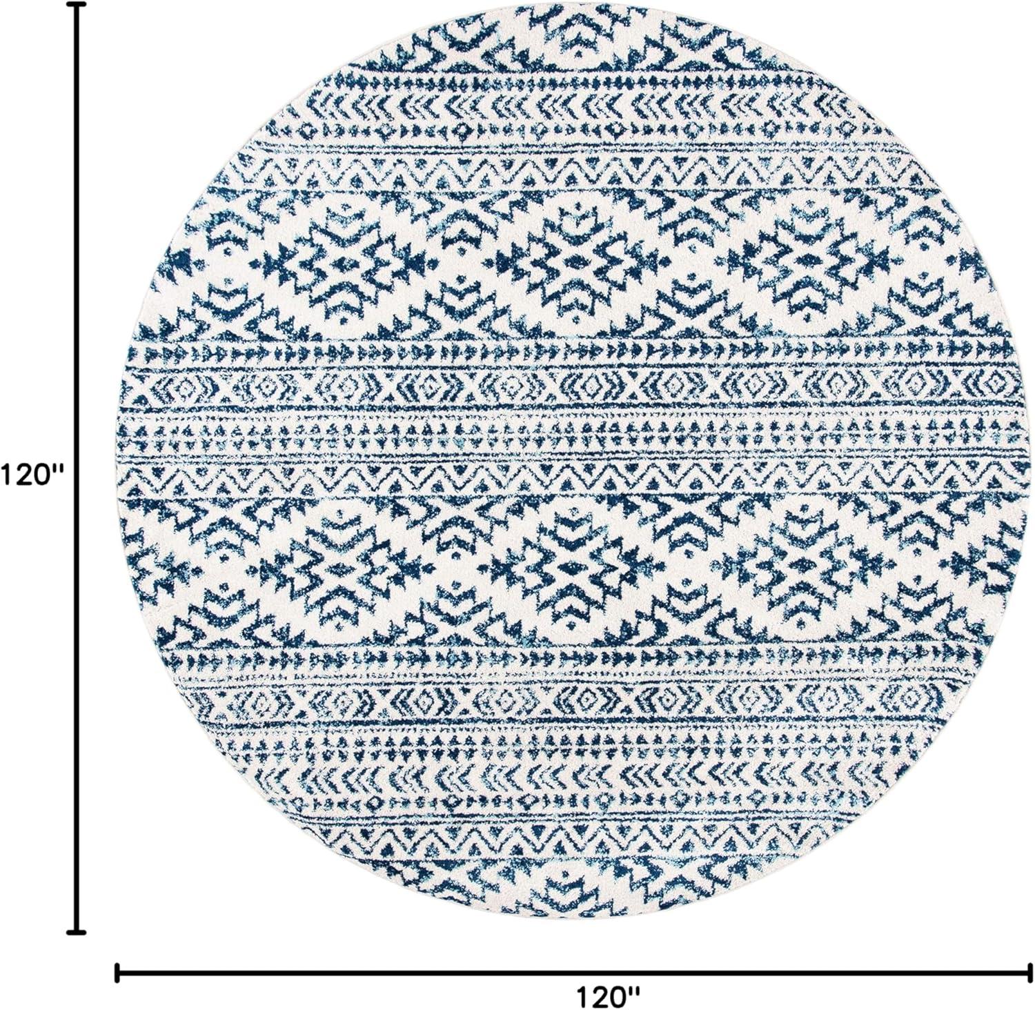 image:imageSAFAVIEH Area Rug 8x10 Tulum Collection Large Ivory amp Navy Moroccan Boho Tribal Design NonShedding amp Easy to Clean Ideal for Living Room Bedroom Dining Space TUL272DIvoryNavy