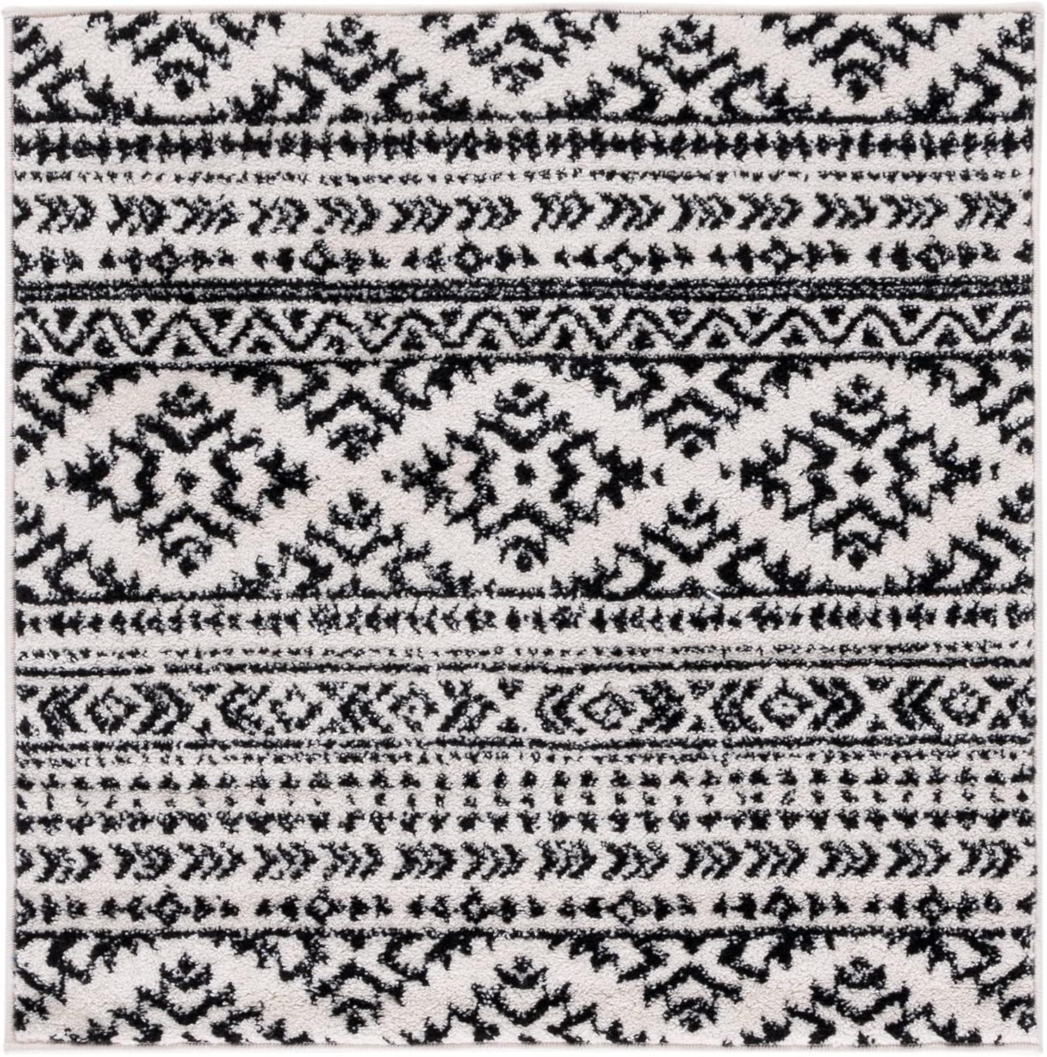 image:imageSAFAVIEH Area Rug 8x10 Tulum Collection Large Ivory amp Navy Moroccan Boho Tribal Design NonShedding amp Easy to Clean Ideal for Living Room Bedroom Dining Space TUL272DIvoryBlack