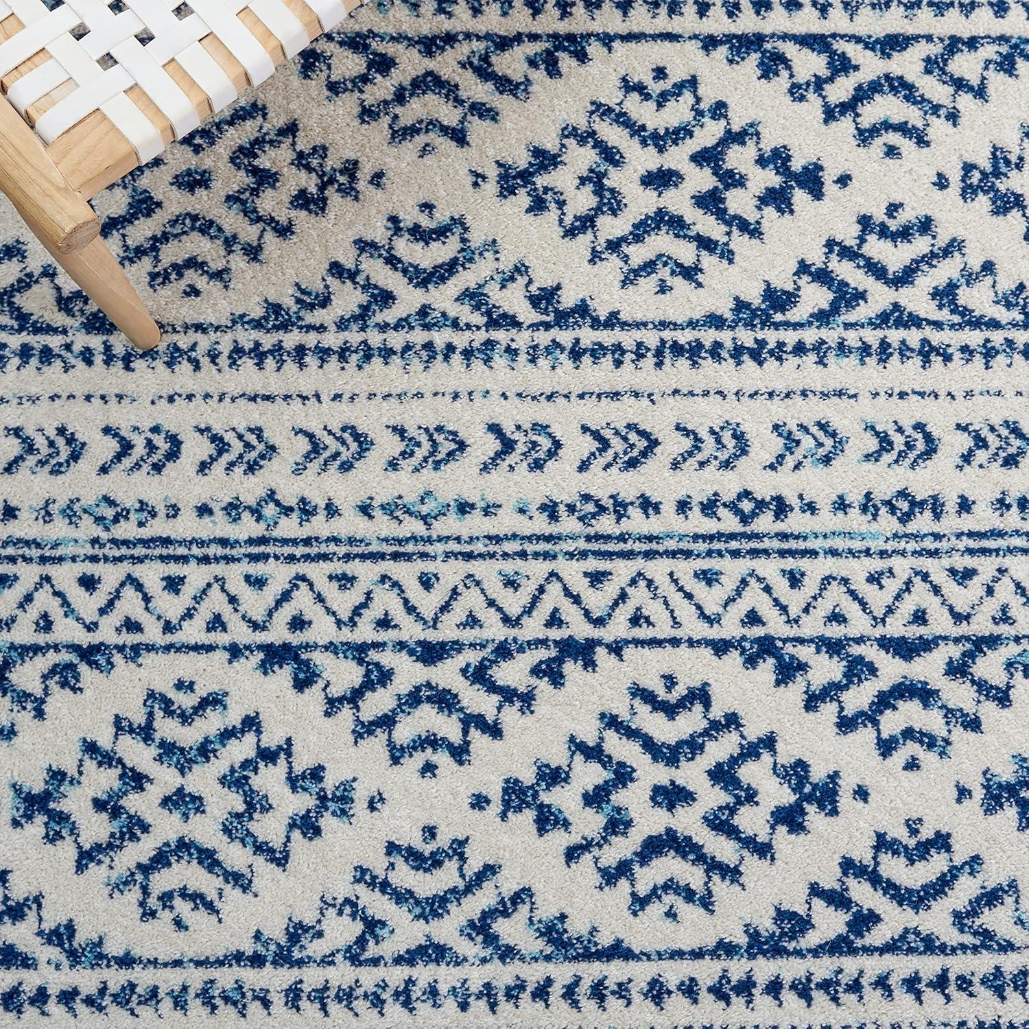 image:imageSAFAVIEH Area Rug 8x10 Tulum Collection Large Ivory amp Navy Moroccan Boho Tribal Design NonShedding amp Easy to Clean Ideal for Living Room Bedroom Dining Space TUL272DIvoryNavy