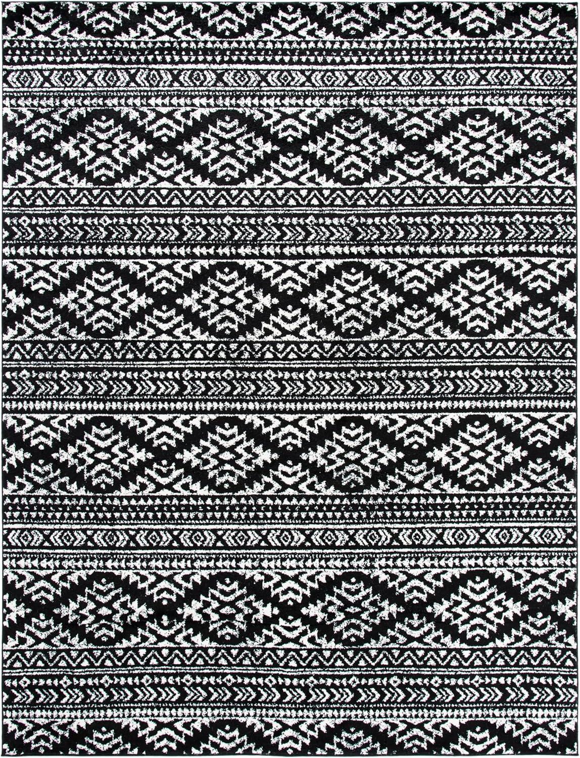 image:imageSAFAVIEH Area Rug 8x10 Tulum Collection Large Ivory amp Navy Moroccan Boho Tribal Design NonShedding amp Easy to Clean Ideal for Living Room Bedroom Dining Space TUL272DBlackIvory