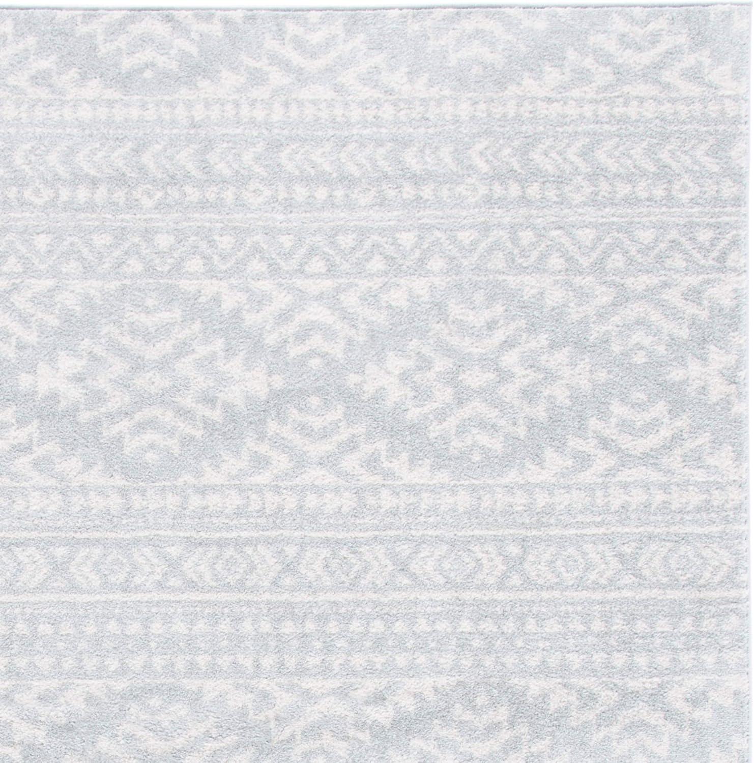 image:imageSAFAVIEH Area Rug 8x10 Tulum Collection Large Ivory amp Navy Moroccan Boho Tribal Design NonShedding amp Easy to Clean Ideal for Living Room Bedroom Dining Space TUL272DLight GreyIvory
