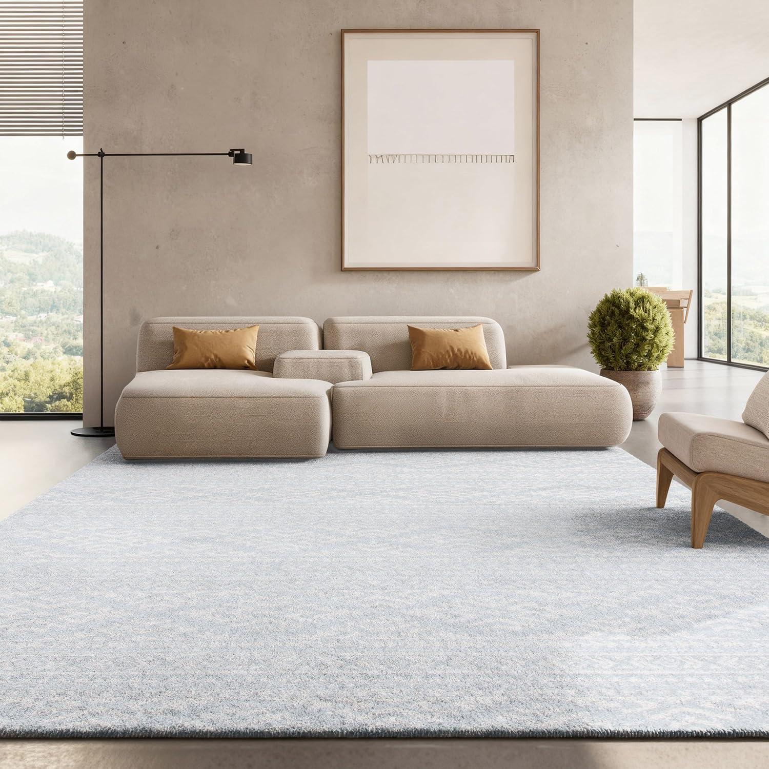 image:imageSAFAVIEH Area Rug 8x10 Tulum Collection Large Ivory amp Navy Moroccan Boho Tribal Design NonShedding amp Easy to Clean Ideal for Living Room Bedroom Dining Space TUL272DLight GreyIvory
