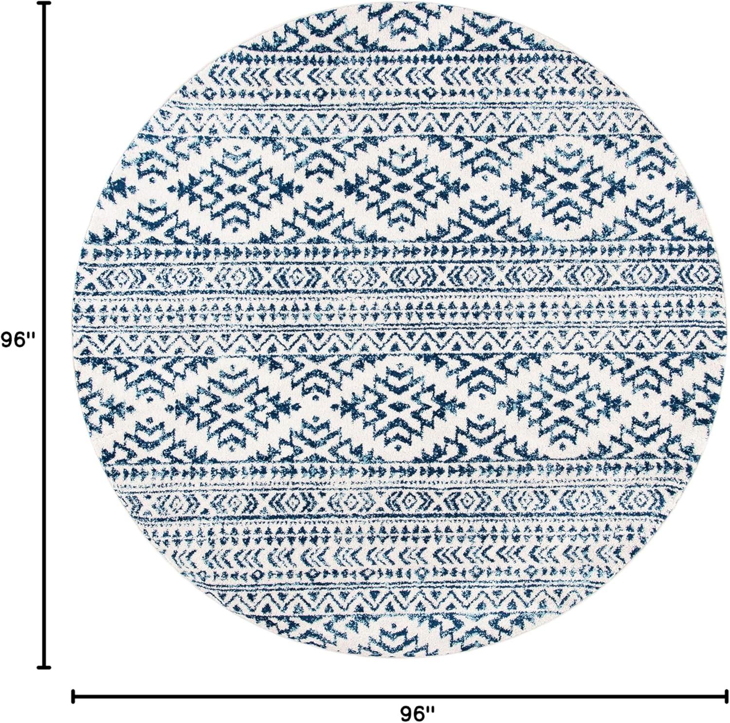 image:imageSAFAVIEH Area Rug 8x10 Tulum Collection Large Ivory amp Navy Moroccan Boho Tribal Design NonShedding amp Easy to Clean Ideal for Living Room Bedroom Dining Space TUL272DIvoryNavy
