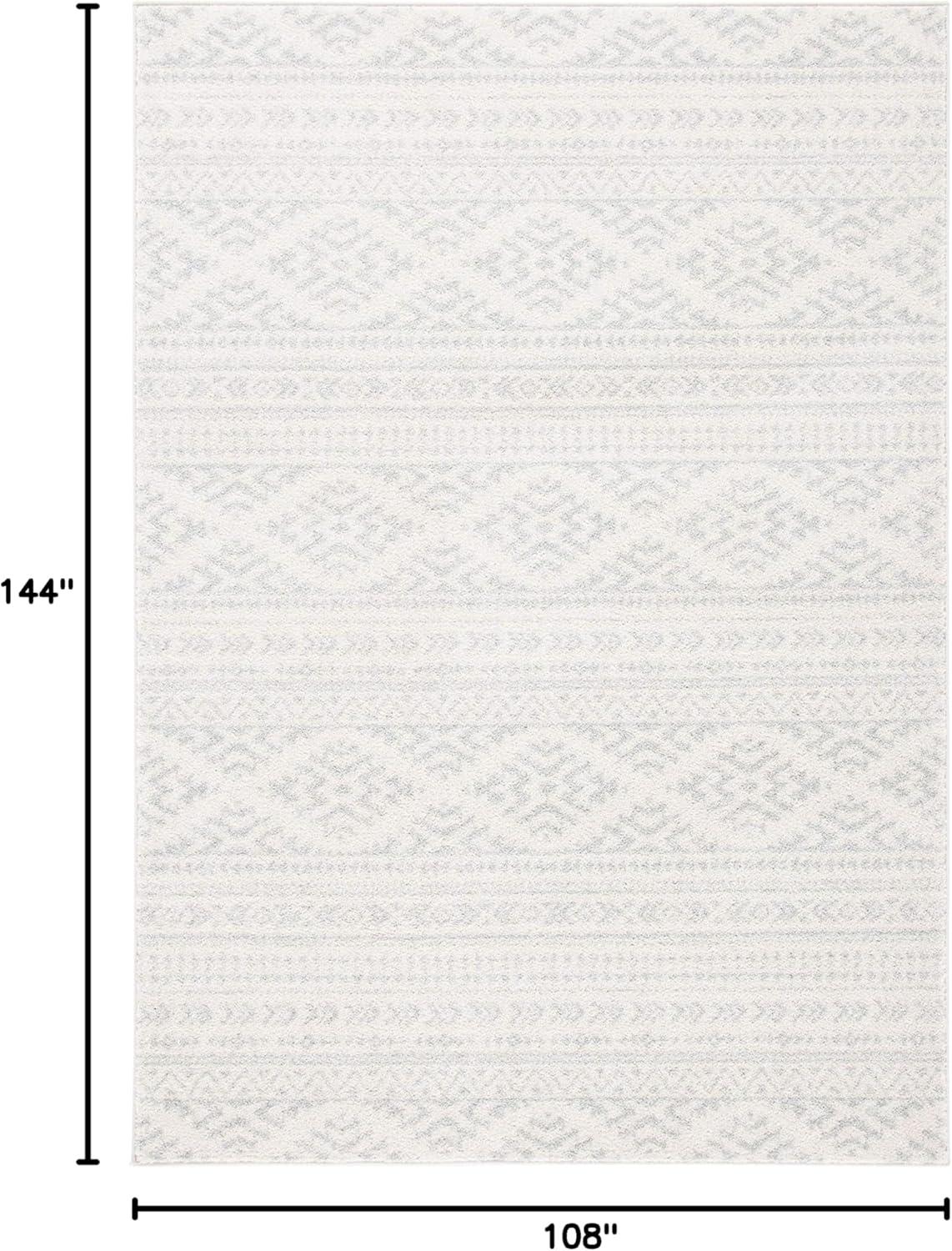 image:imageSAFAVIEH Area Rug 8x10 Tulum Collection Large Ivory amp Navy Moroccan Boho Tribal Design NonShedding amp Easy to Clean Ideal for Living Room Bedroom Dining Space TUL272DIvoryLight Grey